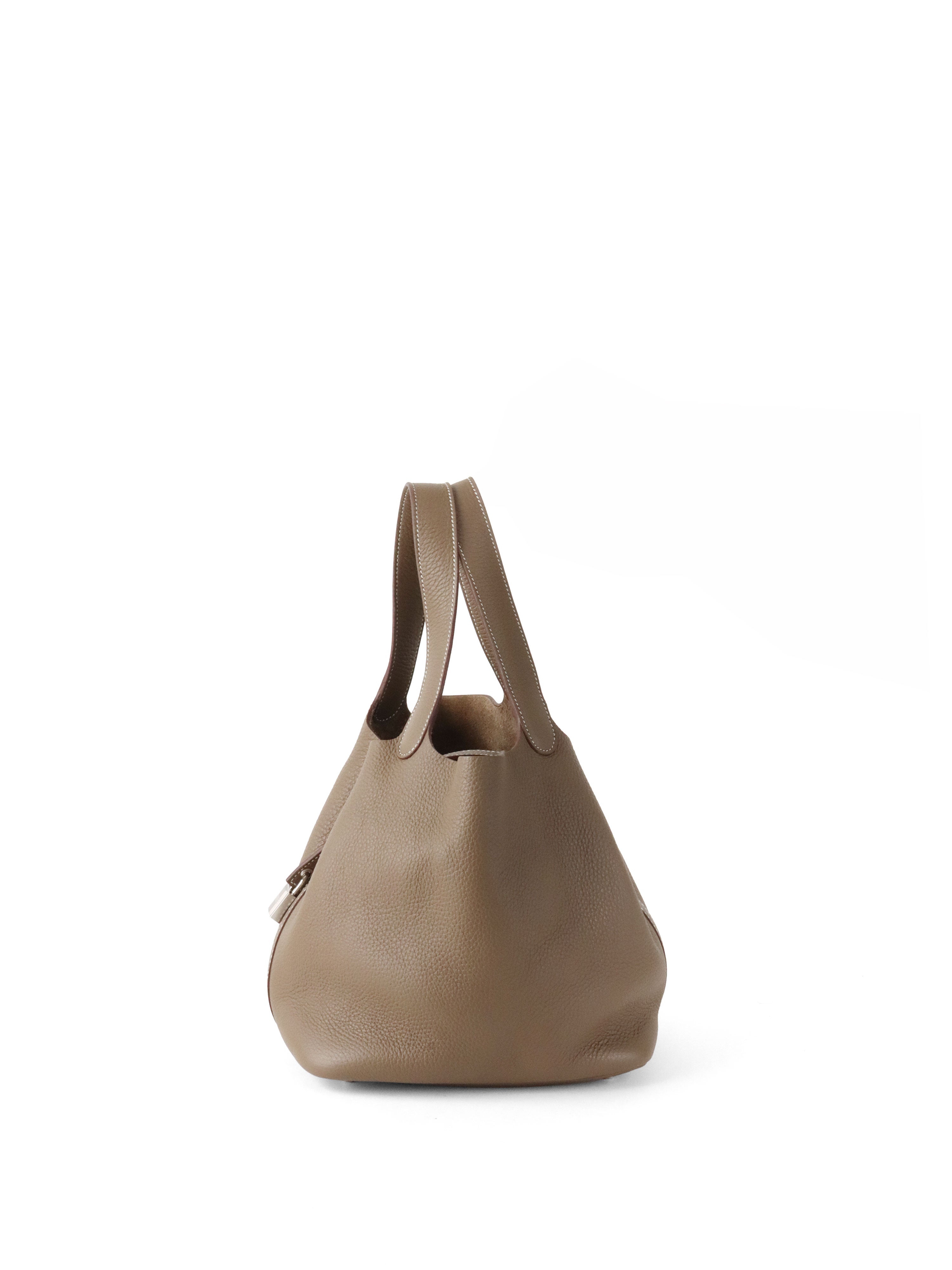 Hermes Etoupe Picotin 22 Bag PHW