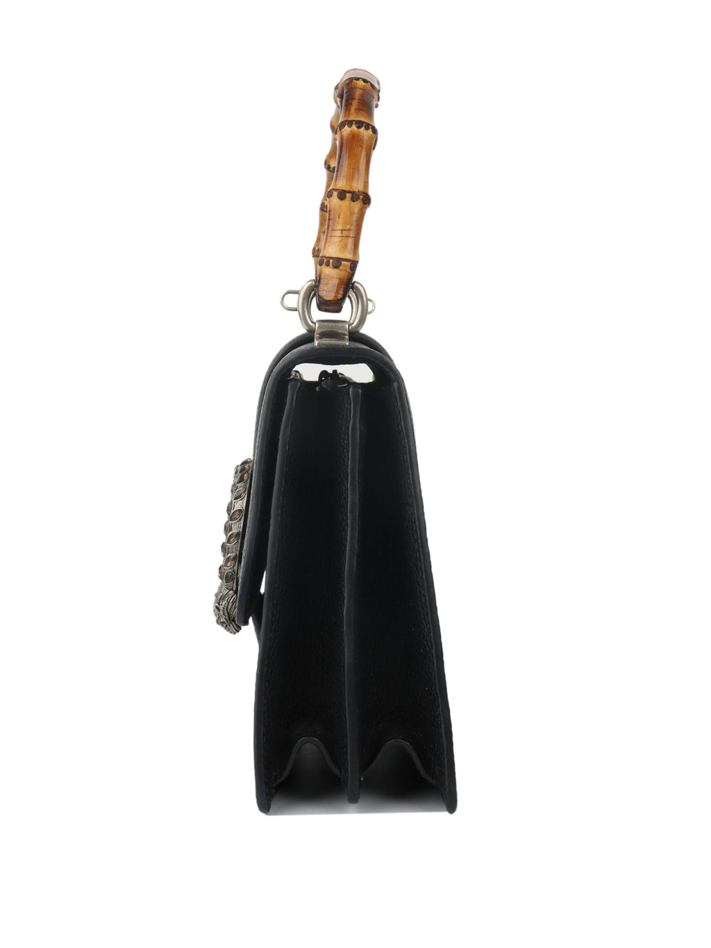 Gucci Black Dionysus bag with bamboo handle.