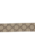 Gucci White GG Buckle Wide Belt.