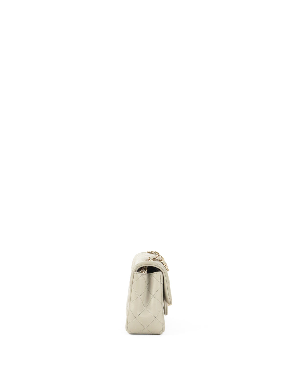 Chanel Light Grey Mini Classic Flap Bag