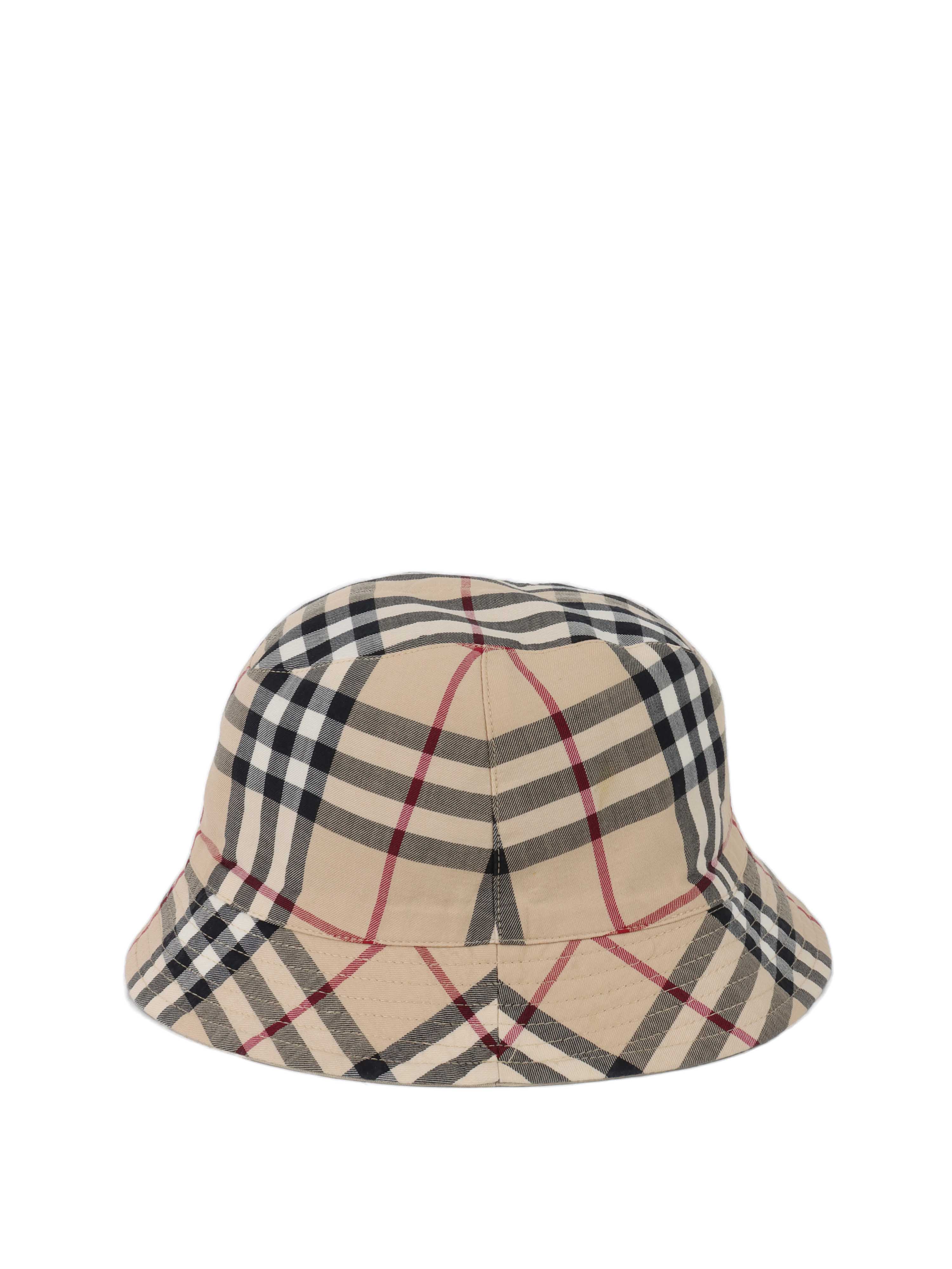 Burberry Cotton Check Reversible Bucket Hat.