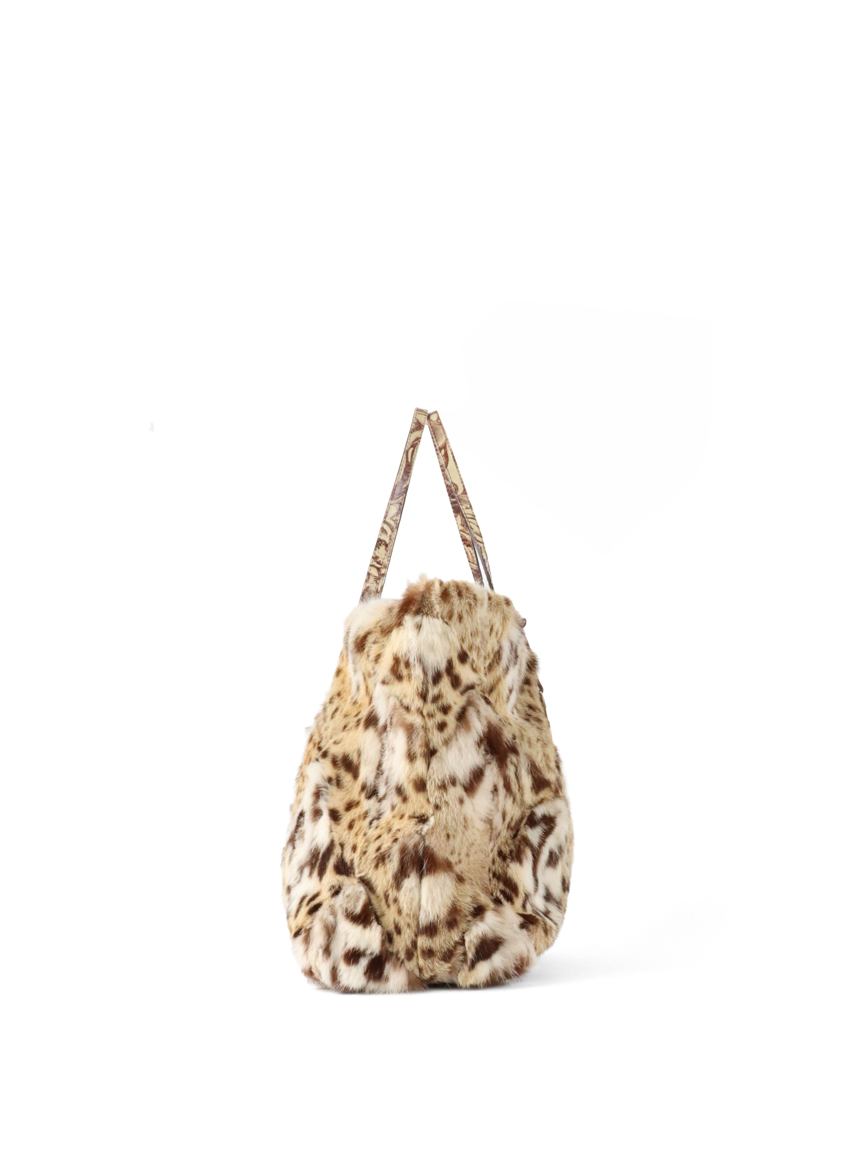 Fendi Brown/Cream Lynxcat Tote Bag