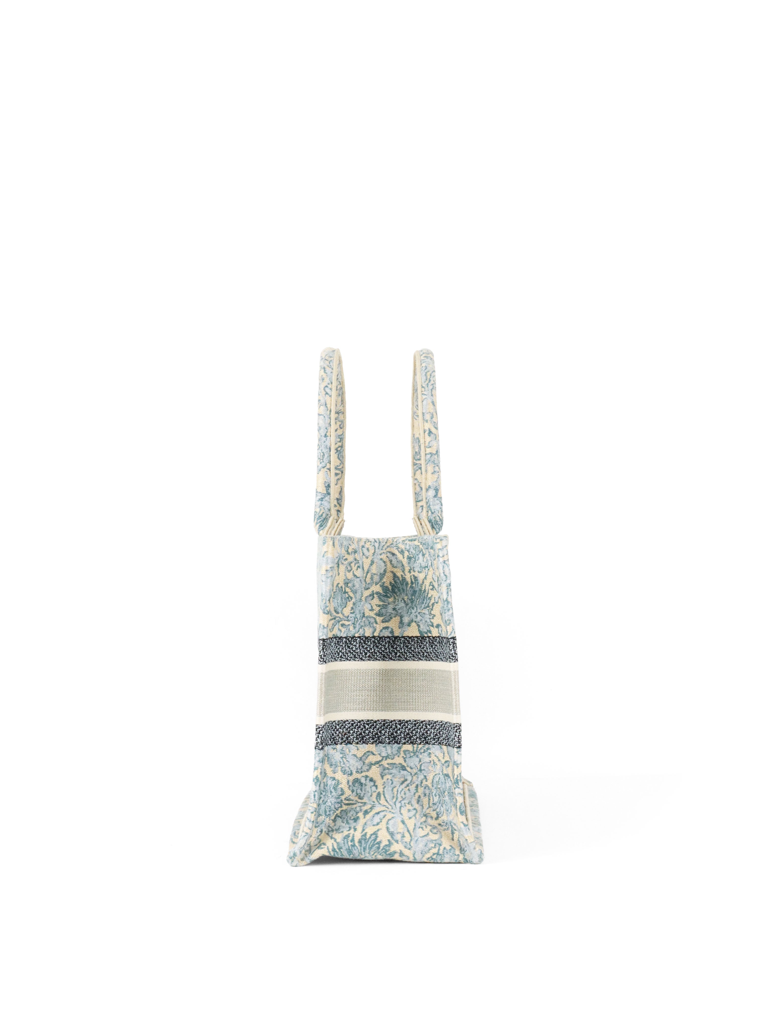 Dior Medium Blue Brocart Book Tote