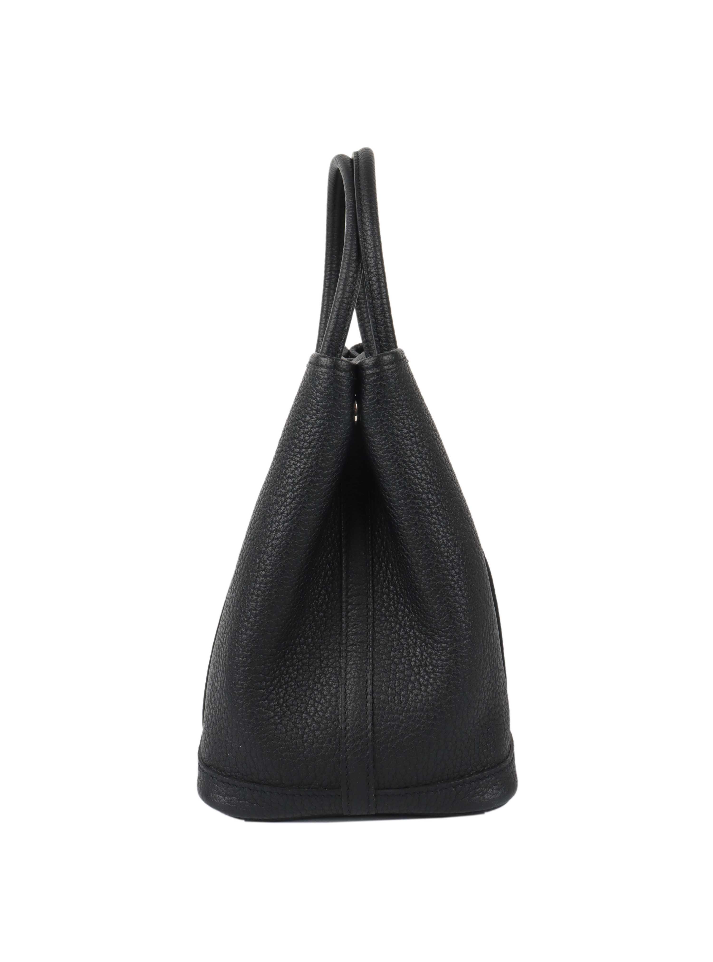 Hermes Black Garden Party 30 Bag.