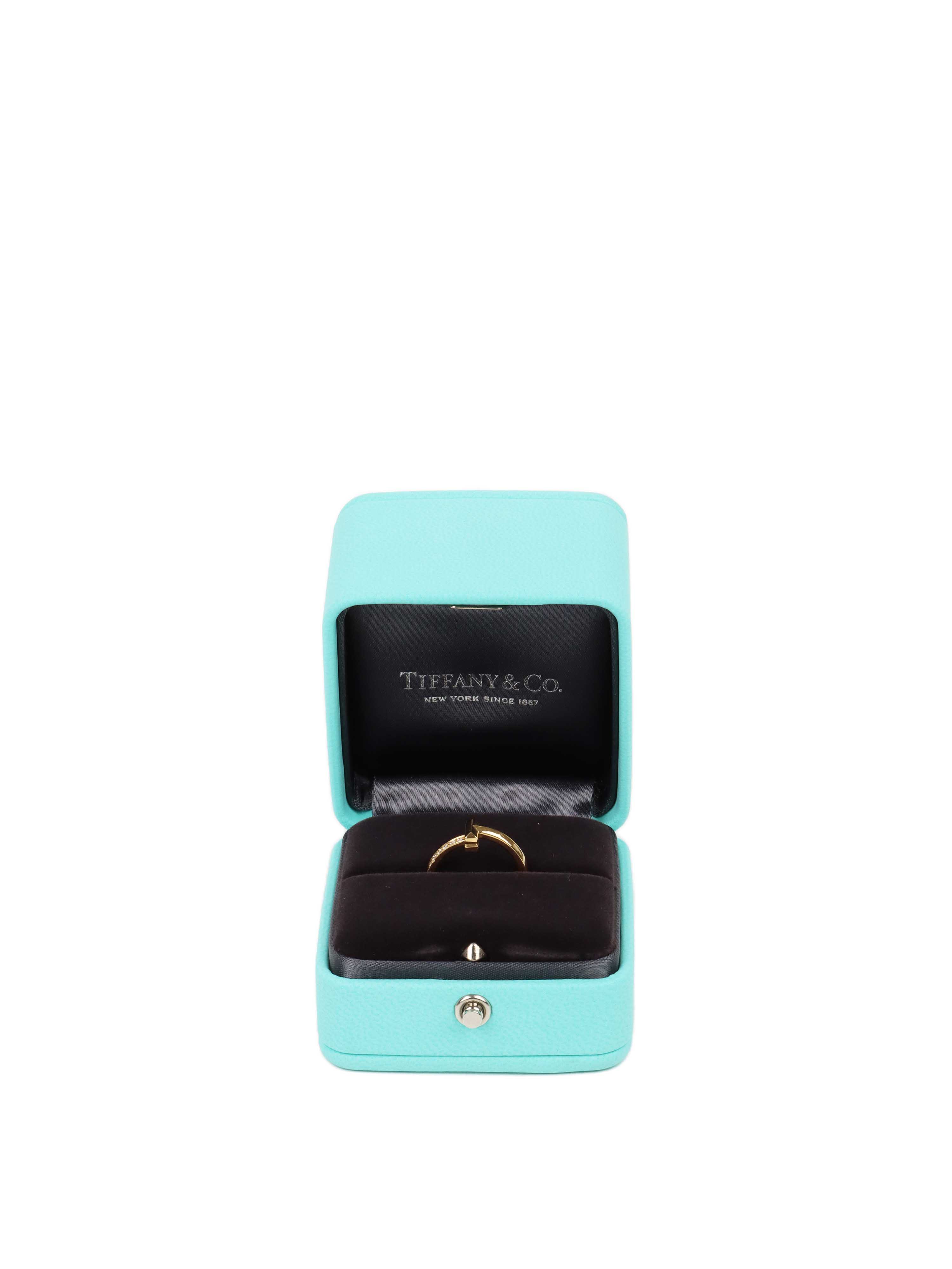 Tiffany & Co T1 Ring Yellow Gold with Diamonds.