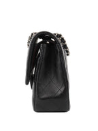 Chanel Black Medium Lambskin Classic Flap SHW.