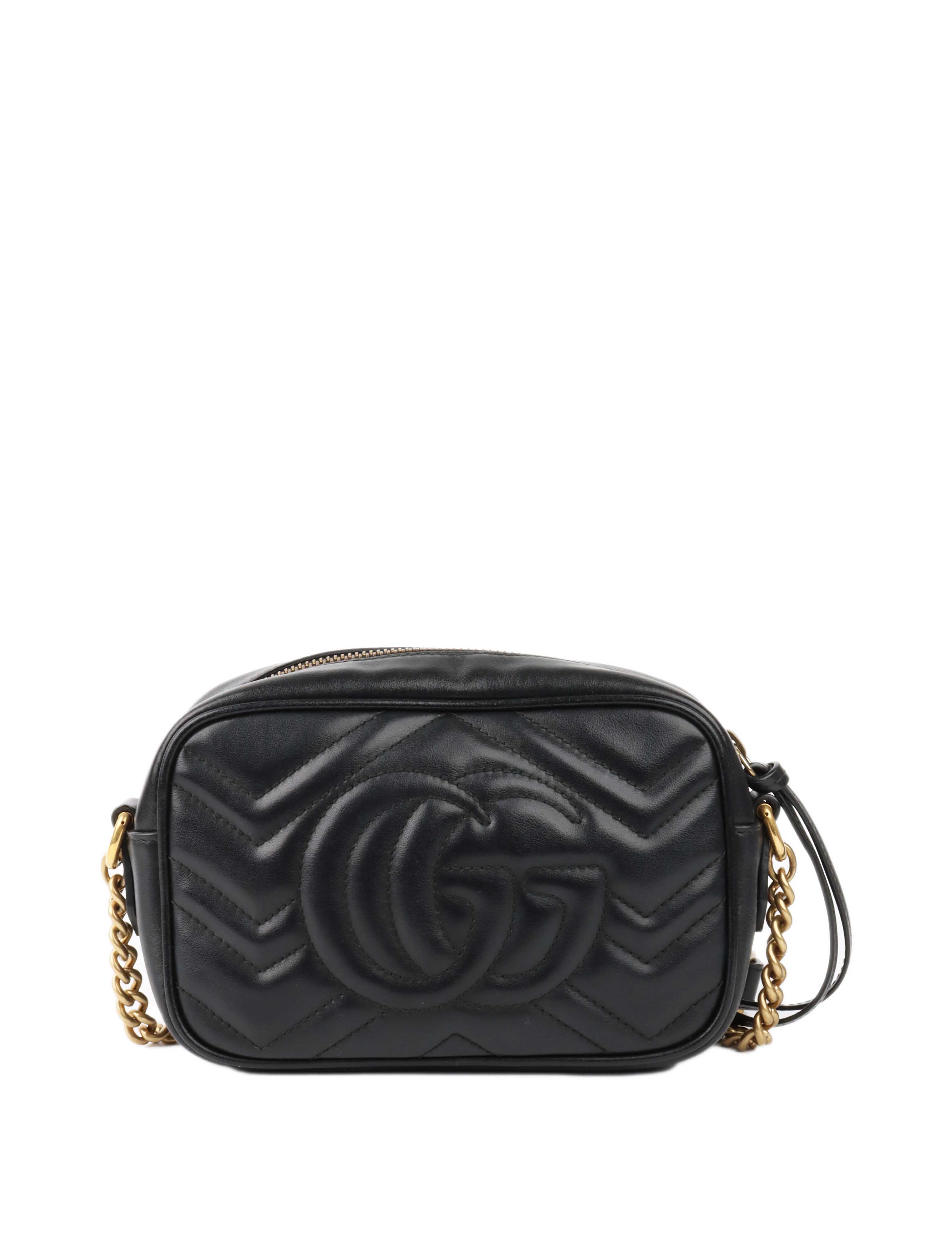 Gucci Black Mini Marmont Shoulder Bag.