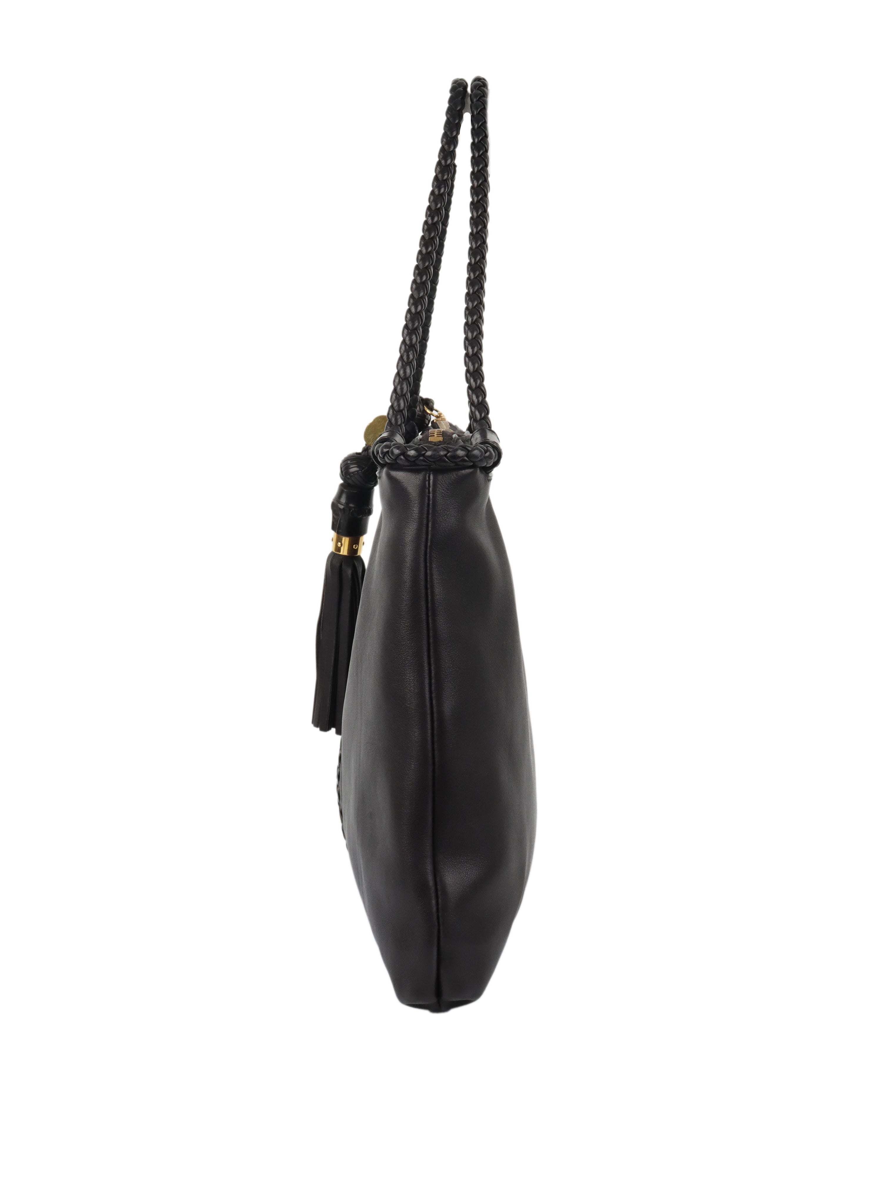 Gucci Black Leather Tote.