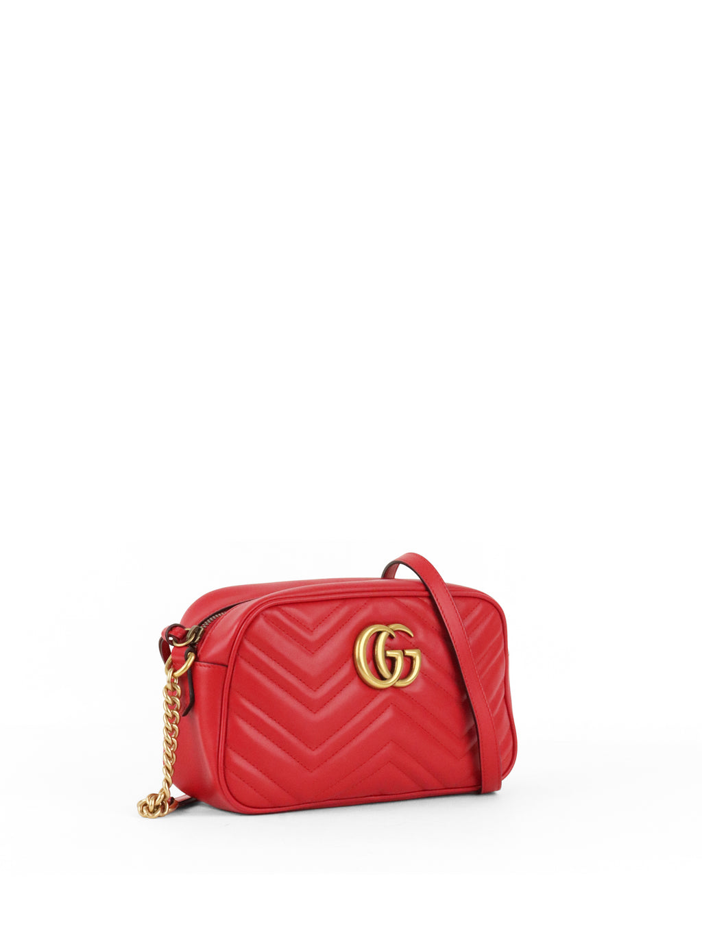 Gucci Red GG Marmont Small Camera Bag