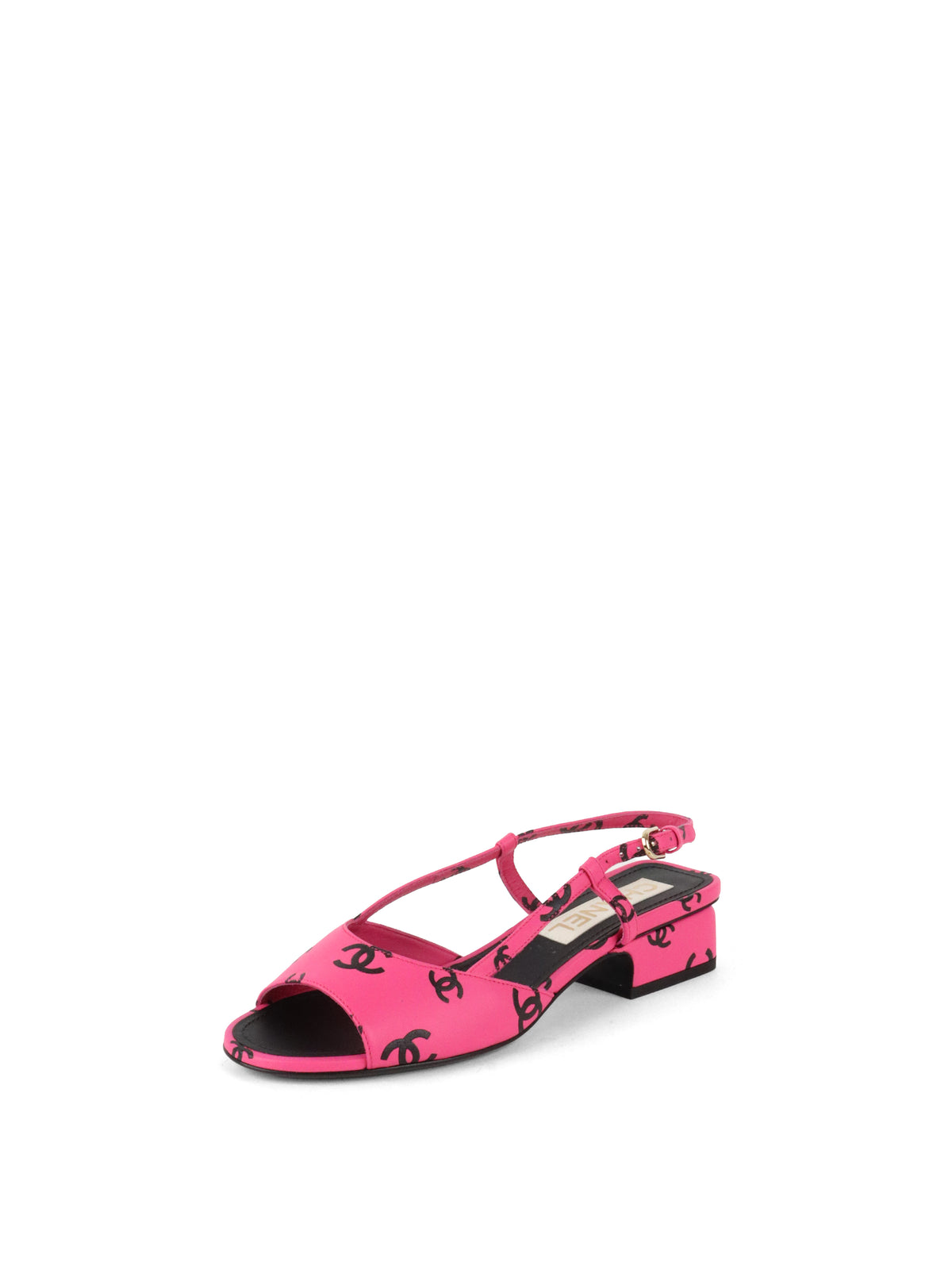 Chanel Dark Pink & Black Sandal