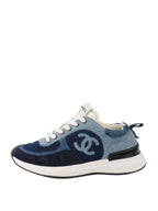 Chanel Blue Denim & White Sneakers.
