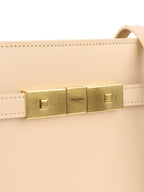 Saint Laurent Beige Manhattan Zip Chain Bag.