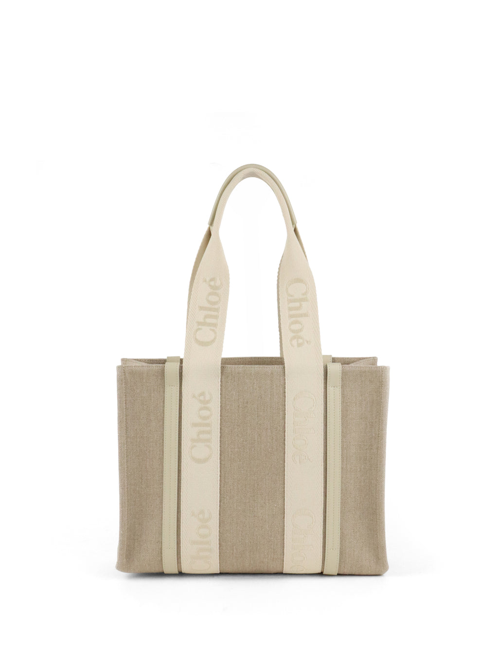 Chloe Medium Cloudy Cream Woody Tote Bag