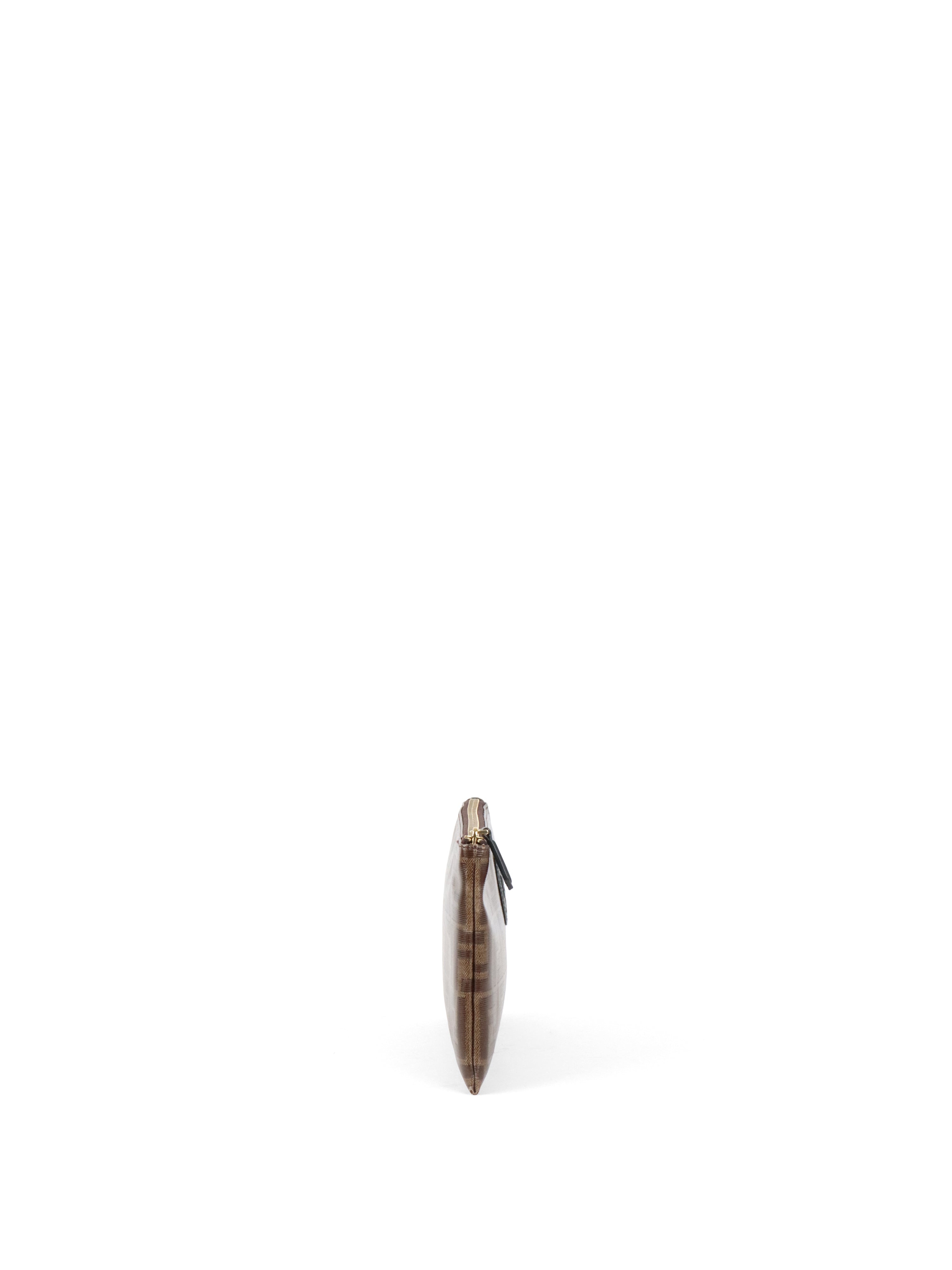 Fendi Glazed Brown FF Zucca Flat Pouch
