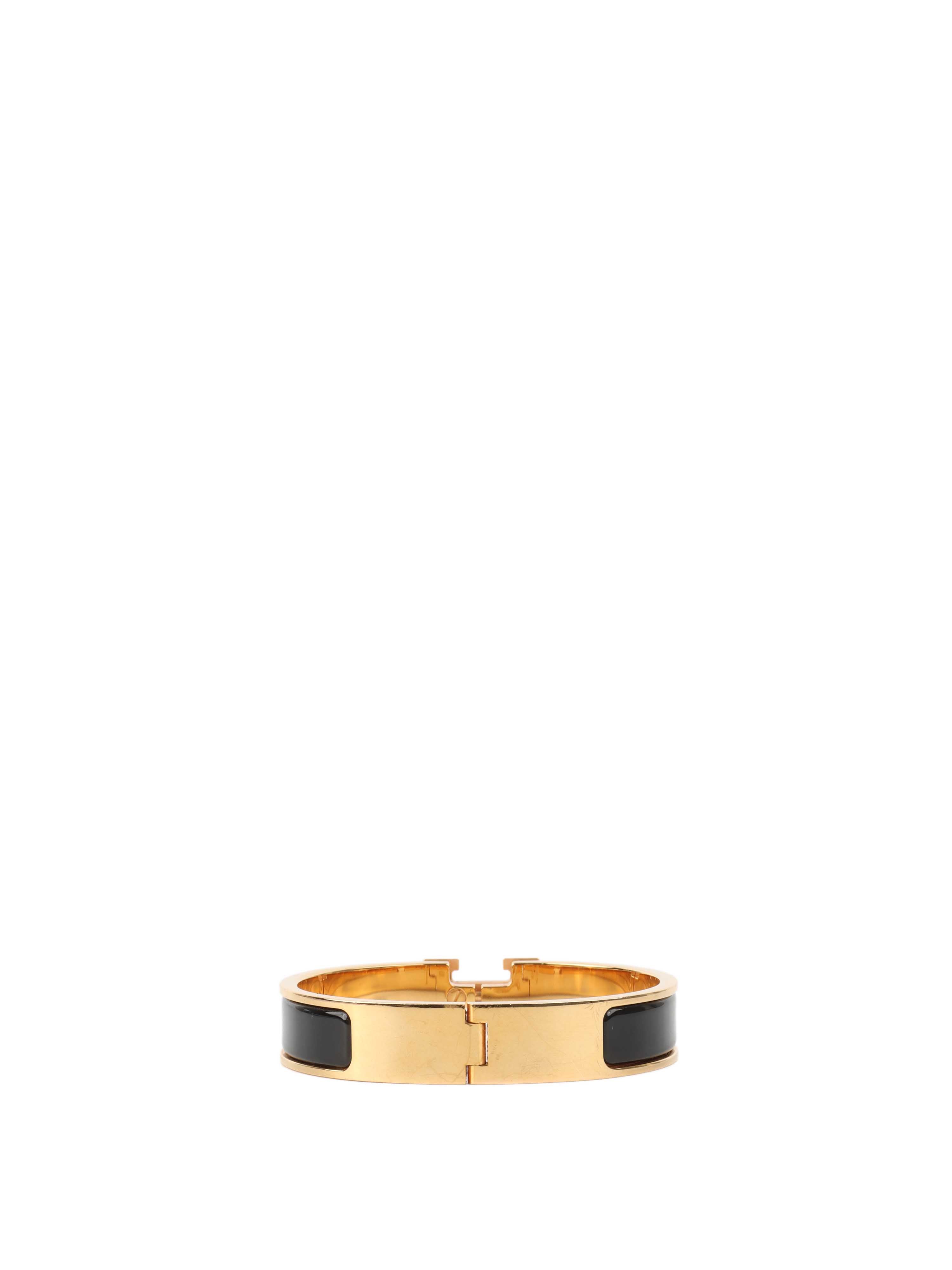 Hermes Black Clic H Bracelet in Gold – Votre Luxe