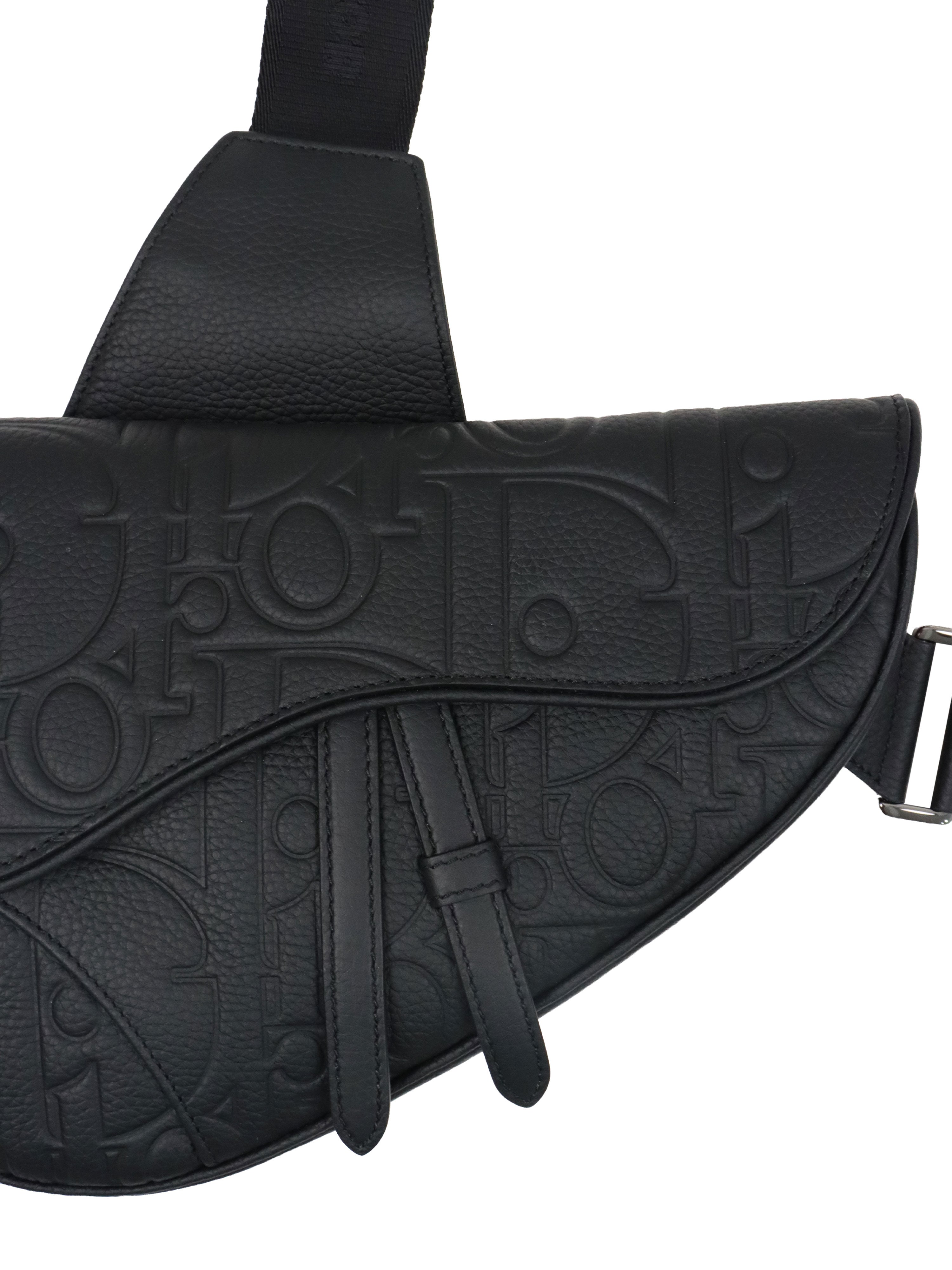 Dior Black Gravity Saddle Bag.