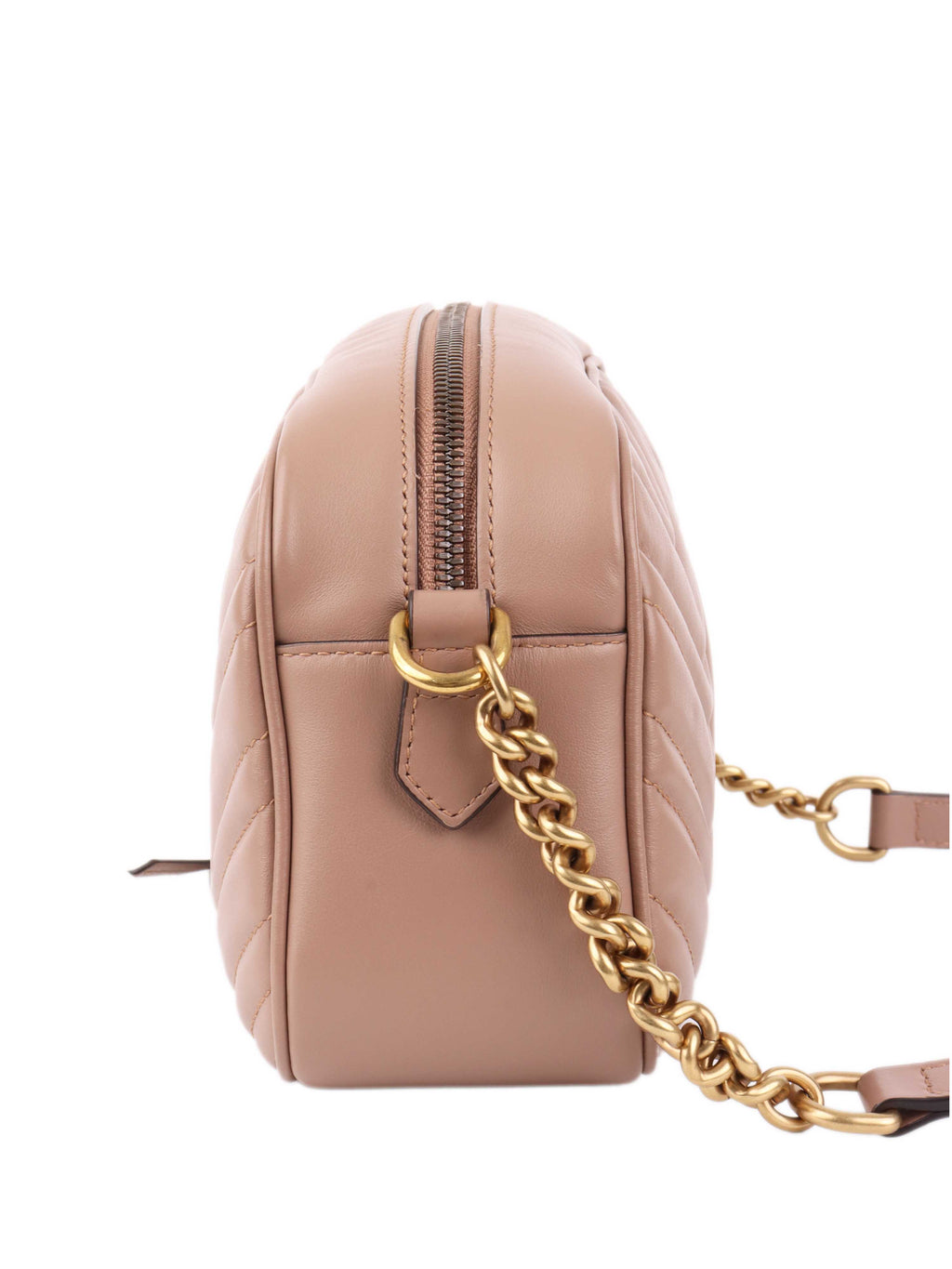 Gucci Small Beige Marmont Shoulder Bag.