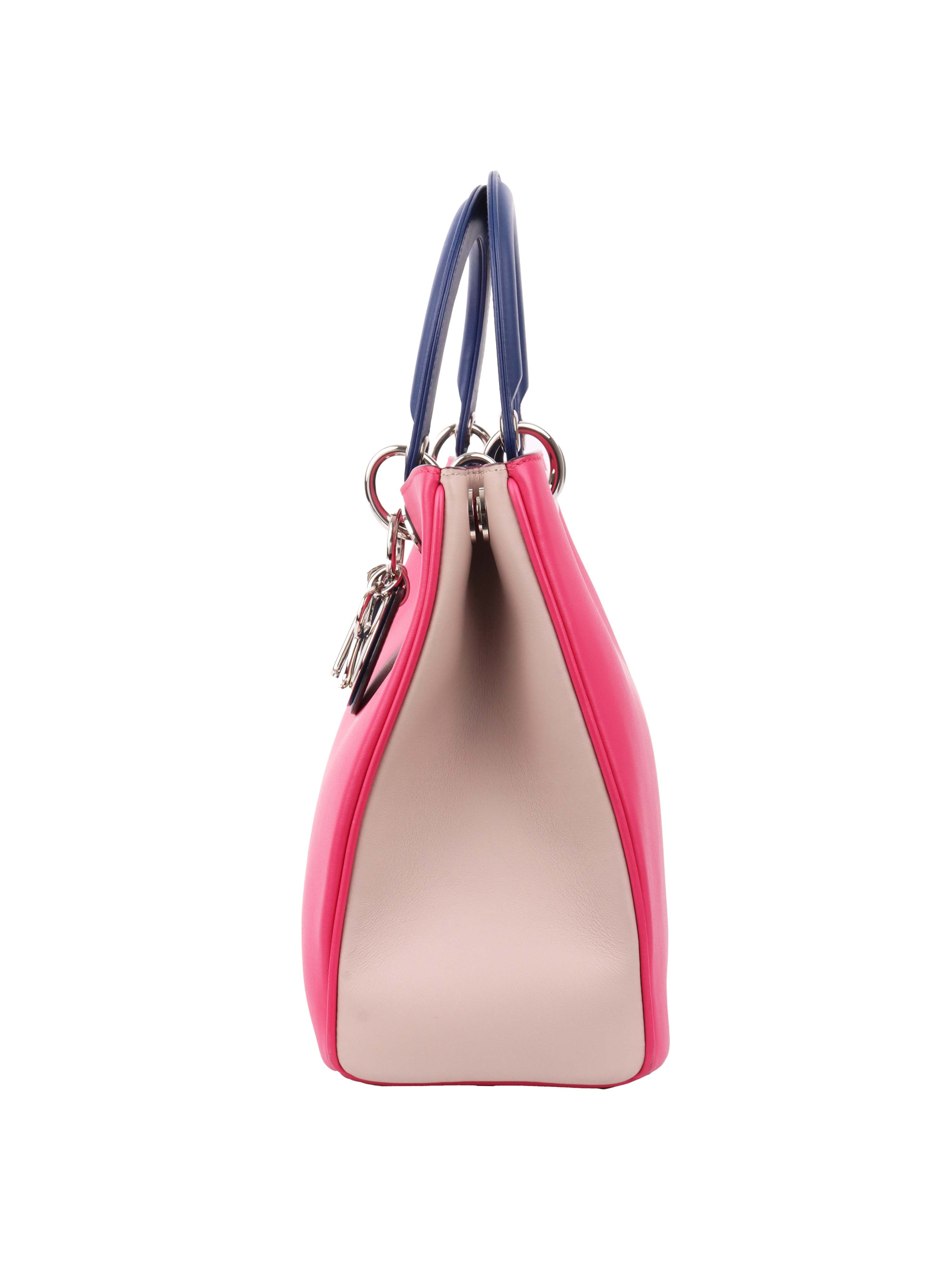 Dior Diorissimo Tri-Colour Leather Tote.