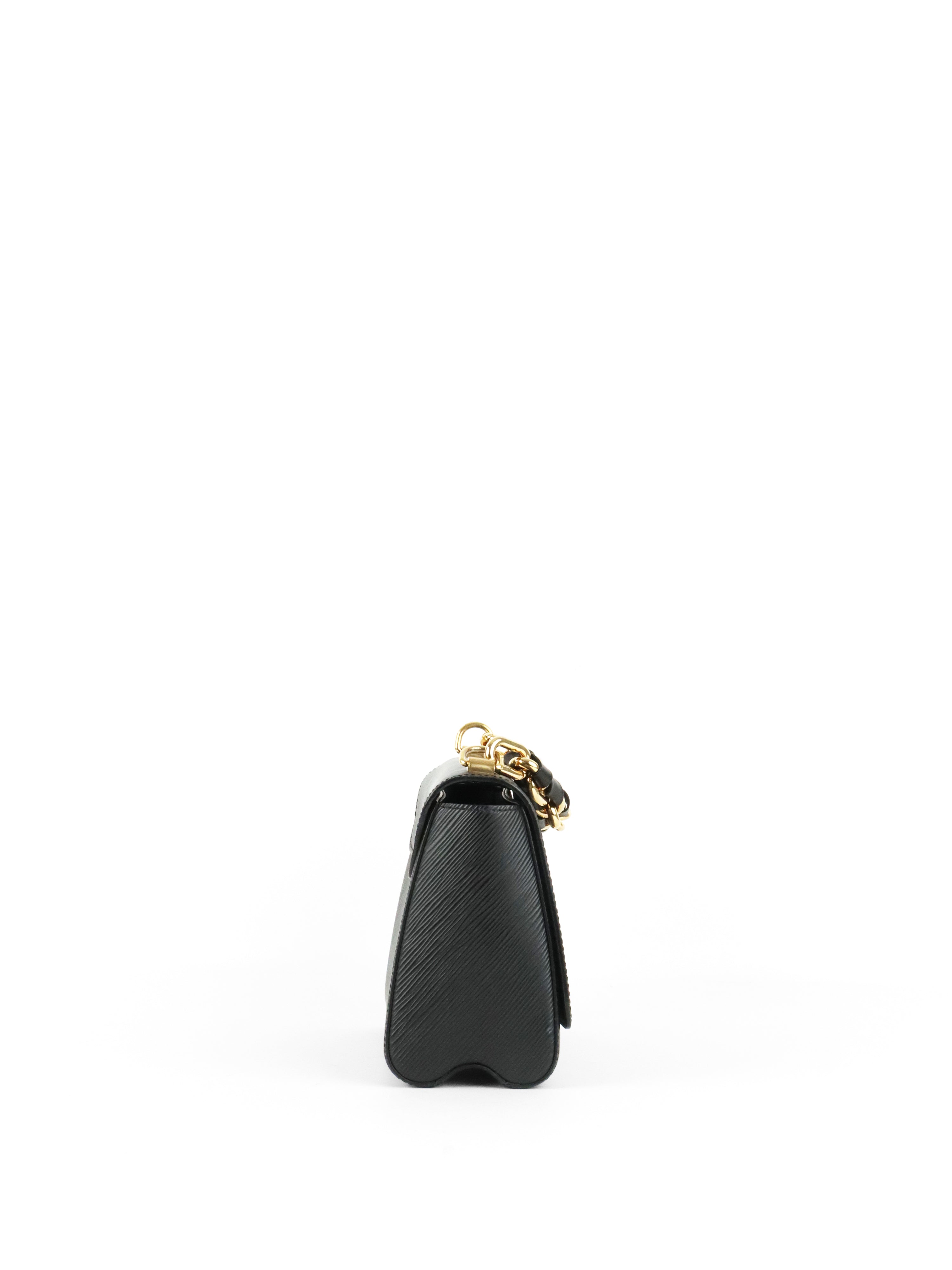 Louis Vuitton Black Epi Twist MM Chain Handle Bag