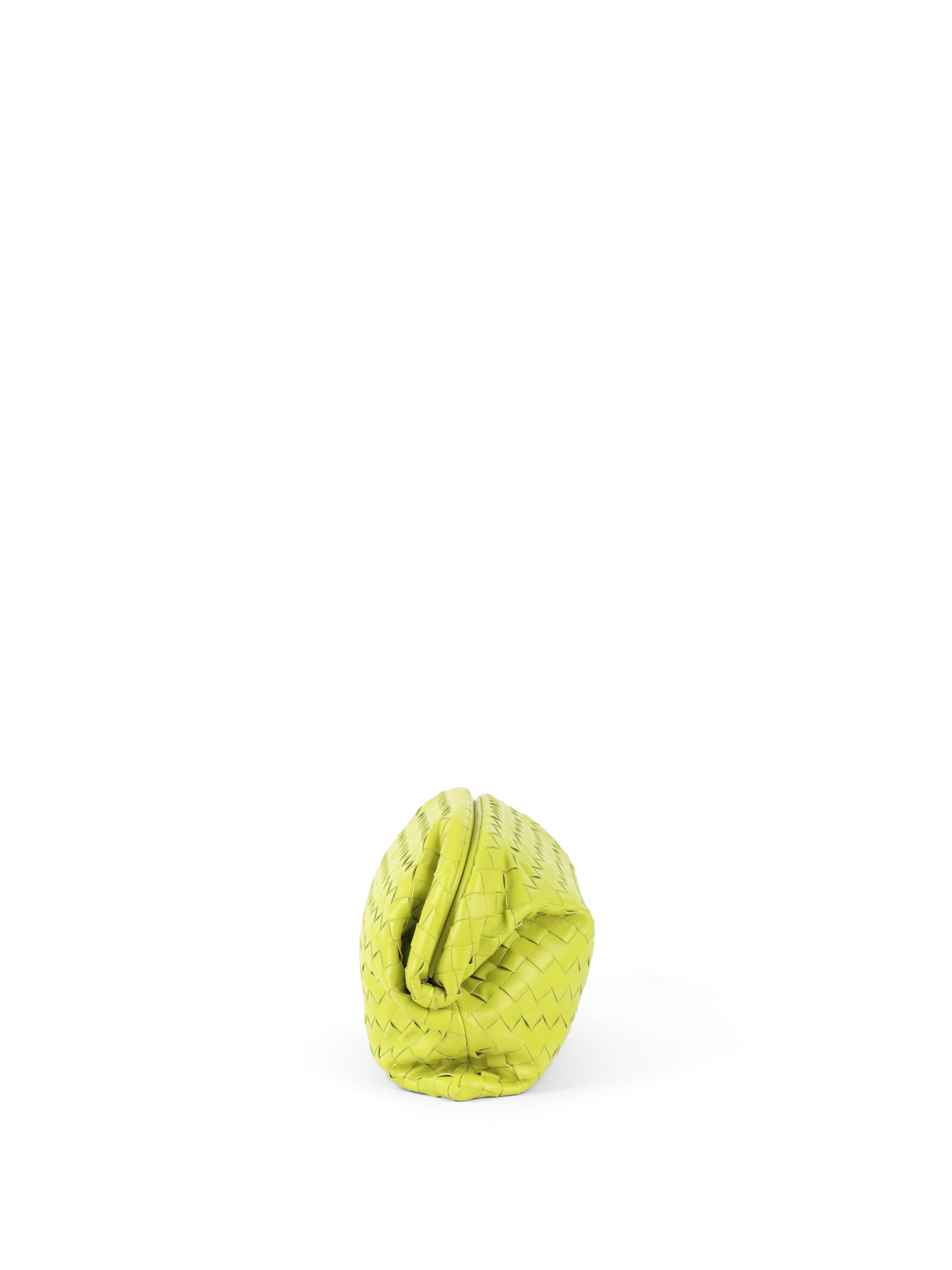 Bottega Veneta Green Kiwi Intrecciato Clutch