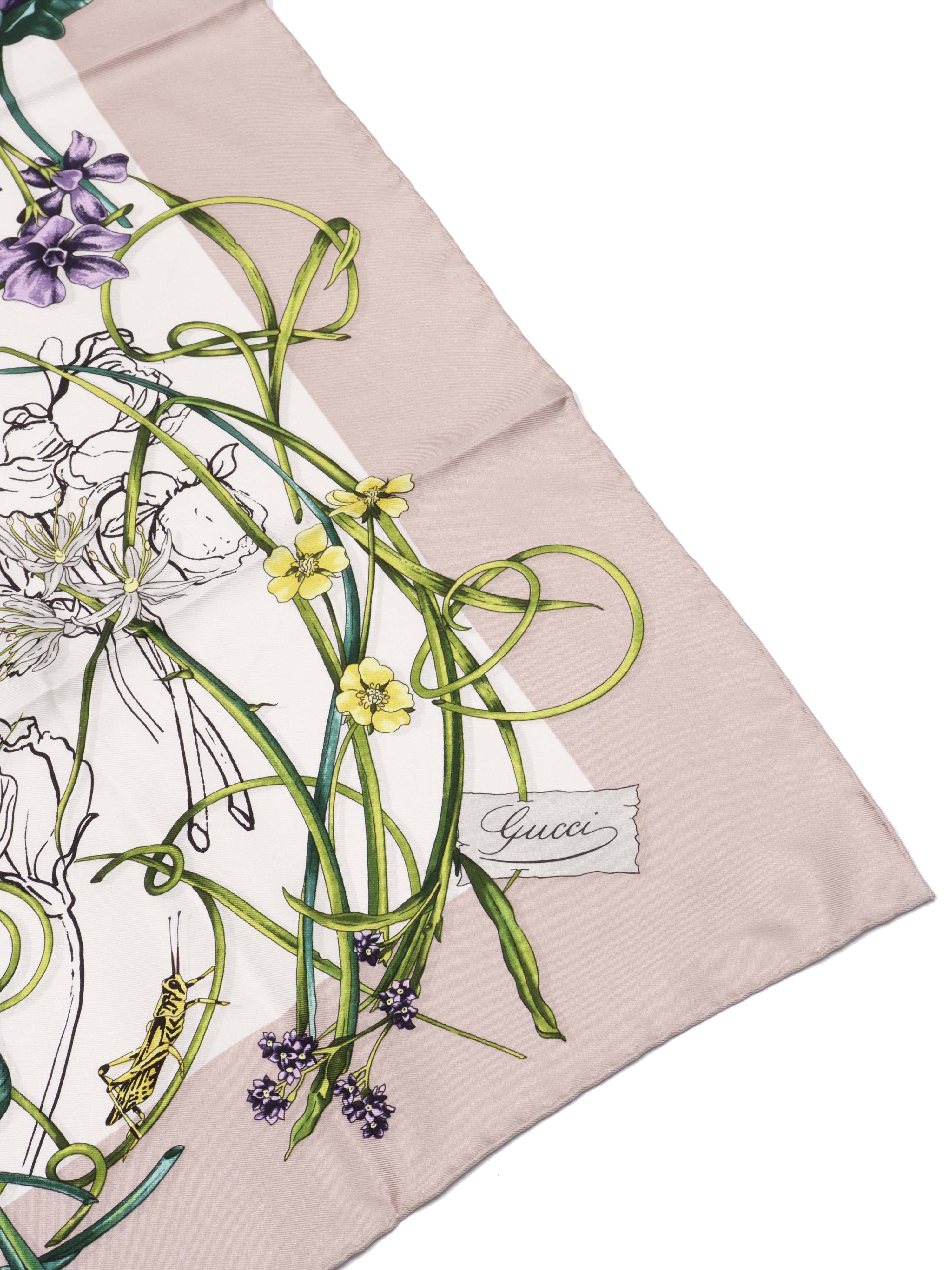 Gucci Multicolour Floral Silk Scarf.