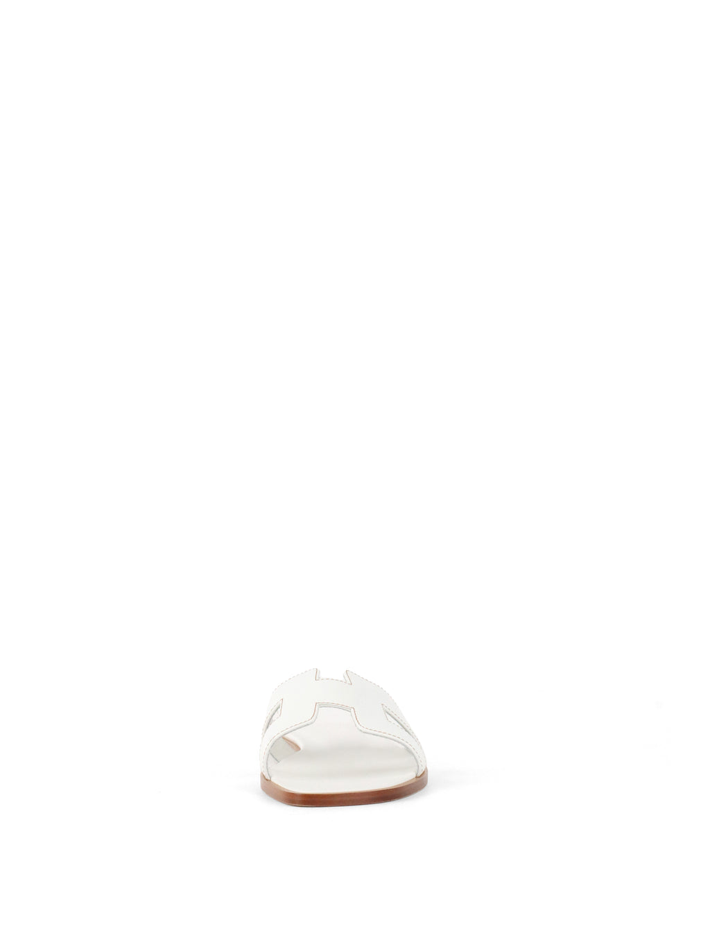 Hermes Oran Sandals White Size 37