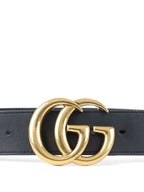Gucci Black GG Marmont Wide Belt Size 90