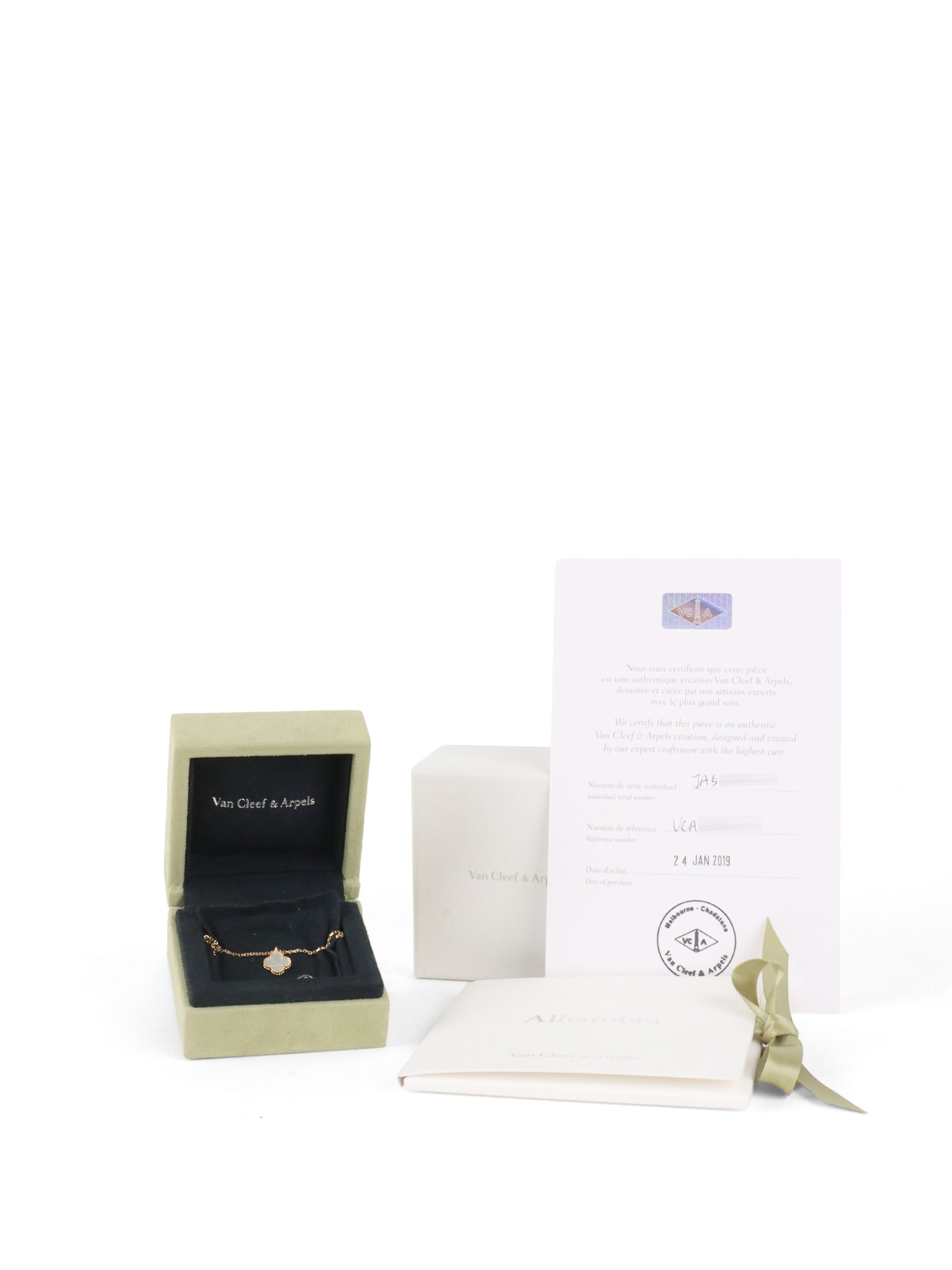 Van Cleef & Arpels Sweet Alhambra Mother of Pearl Necklace