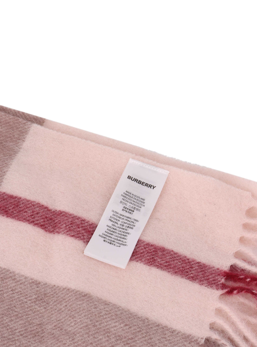 Burberry Pink Cashmere Scarf