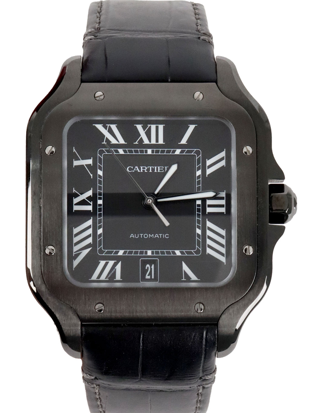 Cartier Black Santos-Dumont watch