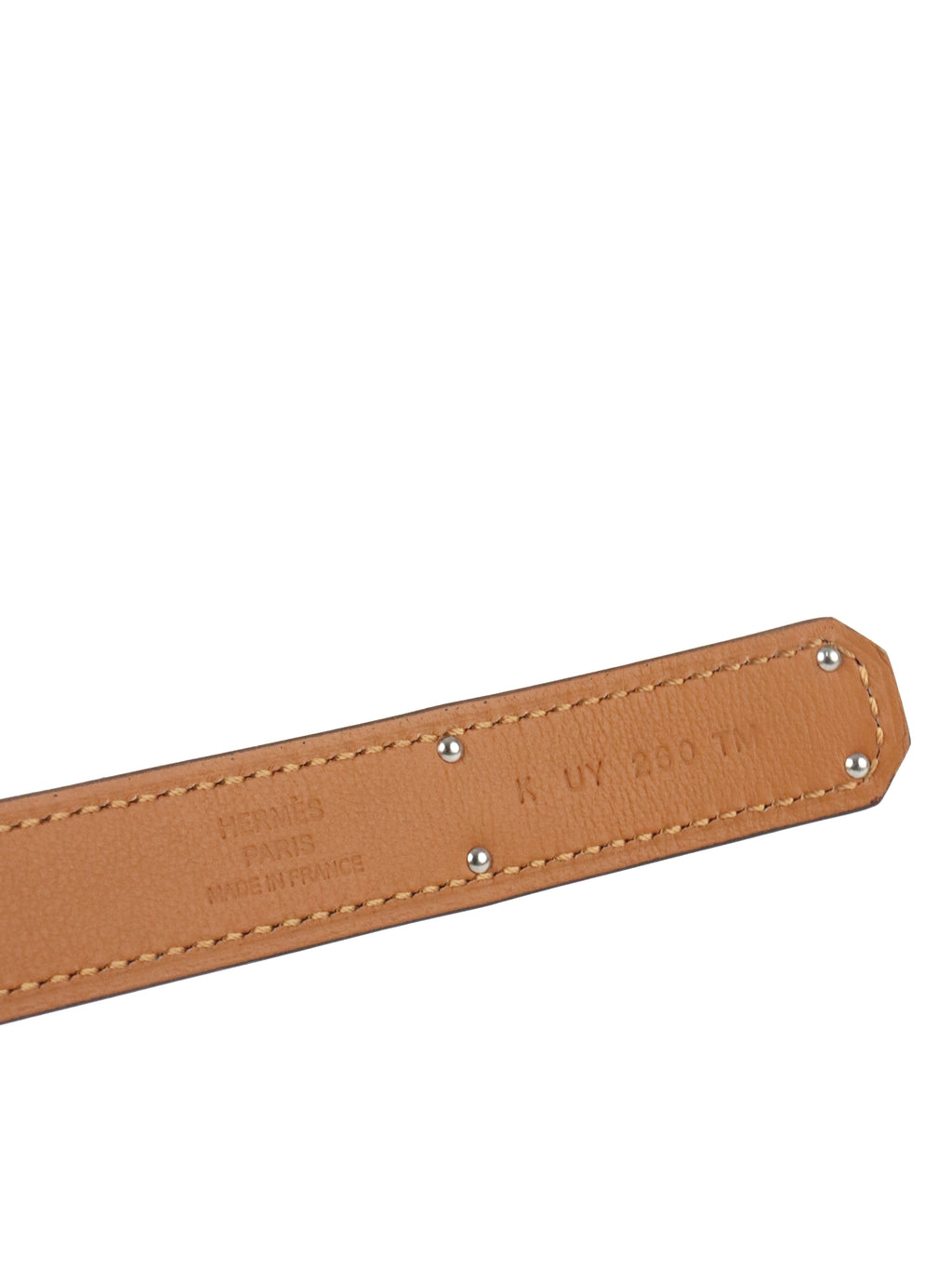 Hermes Kelly 18 Belt White SHW