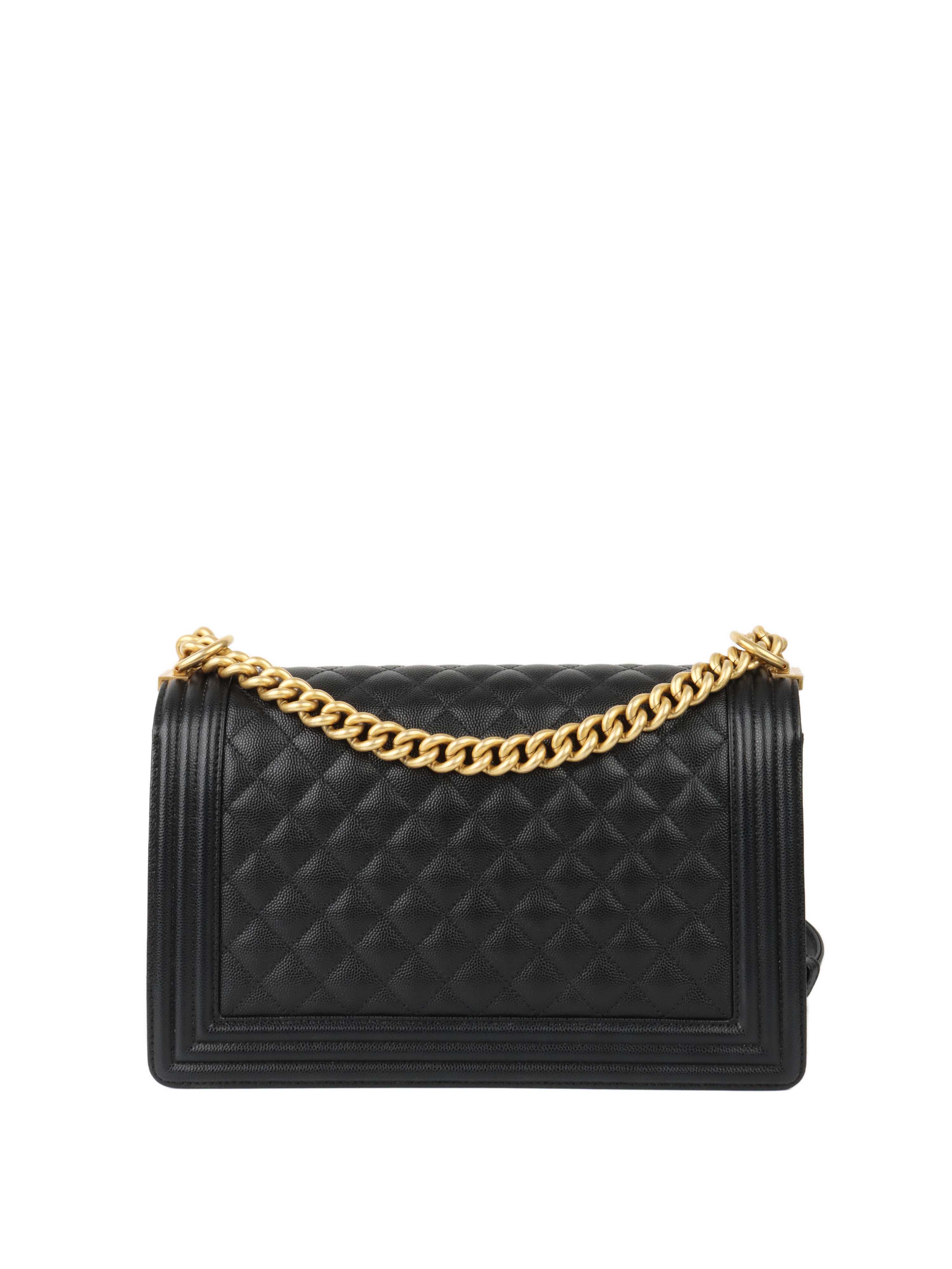 Chanel Black Medium Caviar Boy Bag GHW.