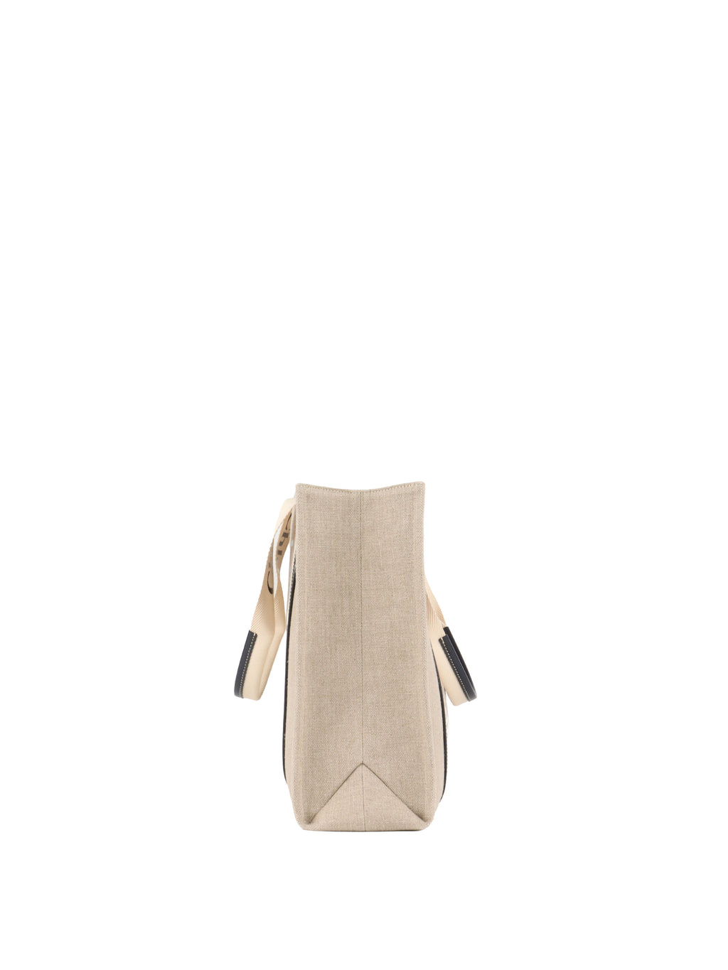 Chloe Large White & Blue Woody Tote Bag in Linen.