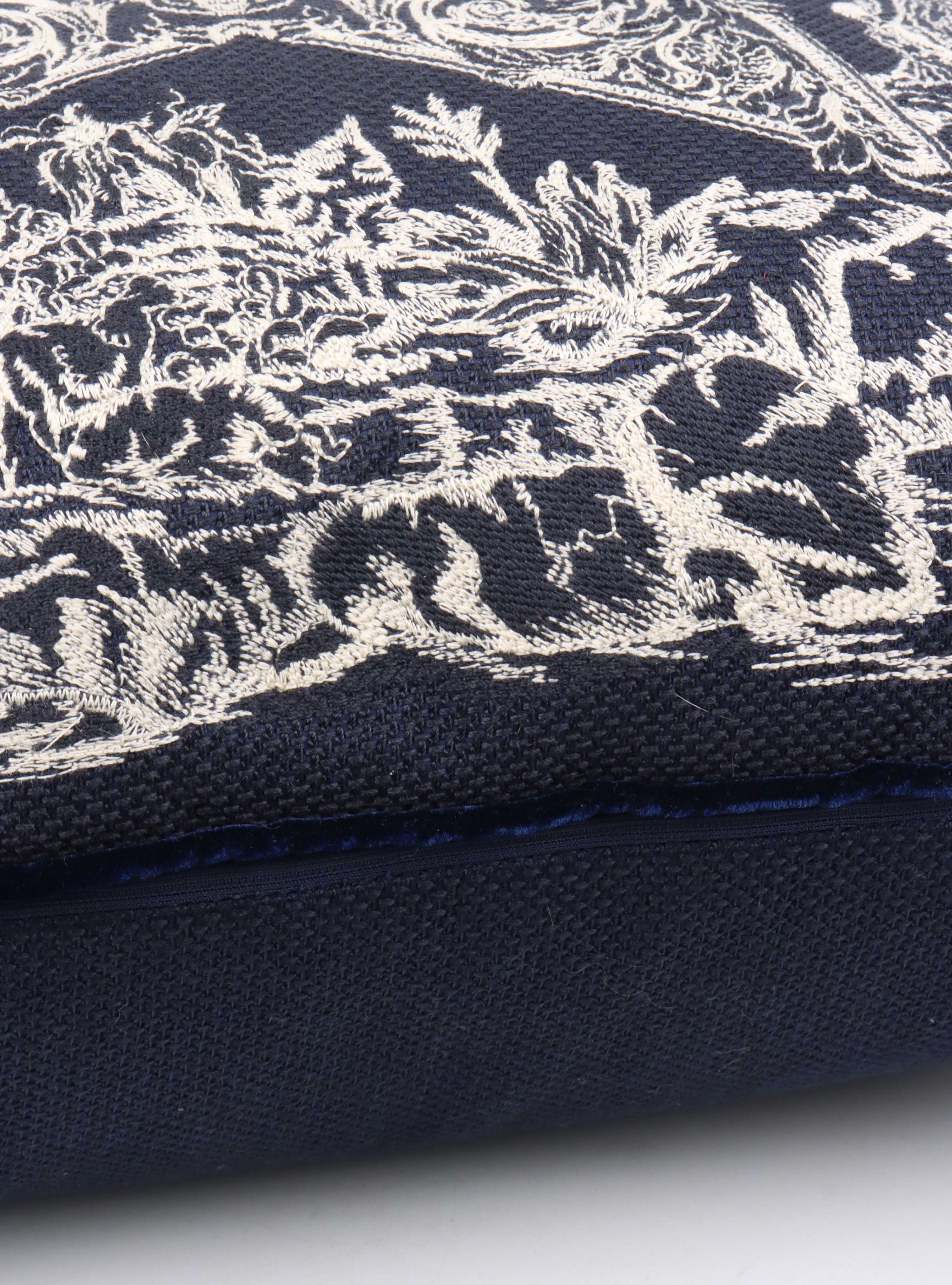 Dior Square Pillow in Navy.