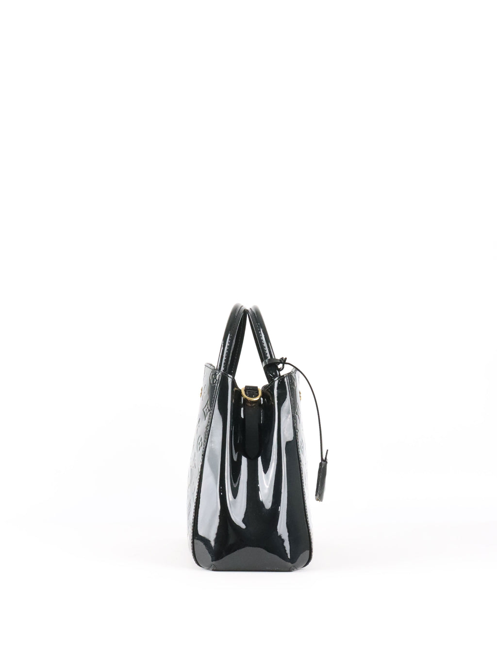Louis Vuitton Black Monogram Vernis Montaigne MM Satchel Bag