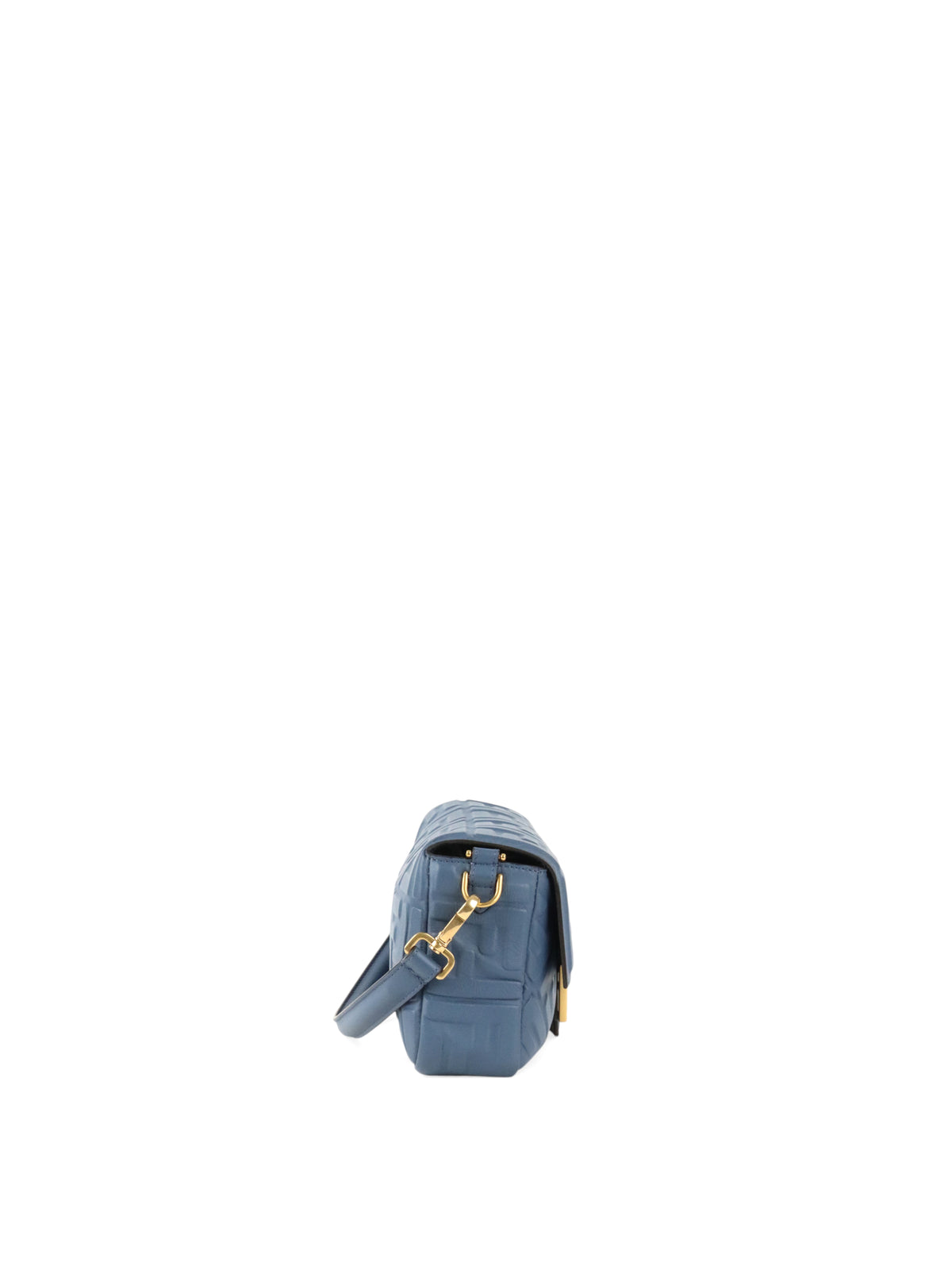 Fendi Navy Medium Baguette Lambskin Bag