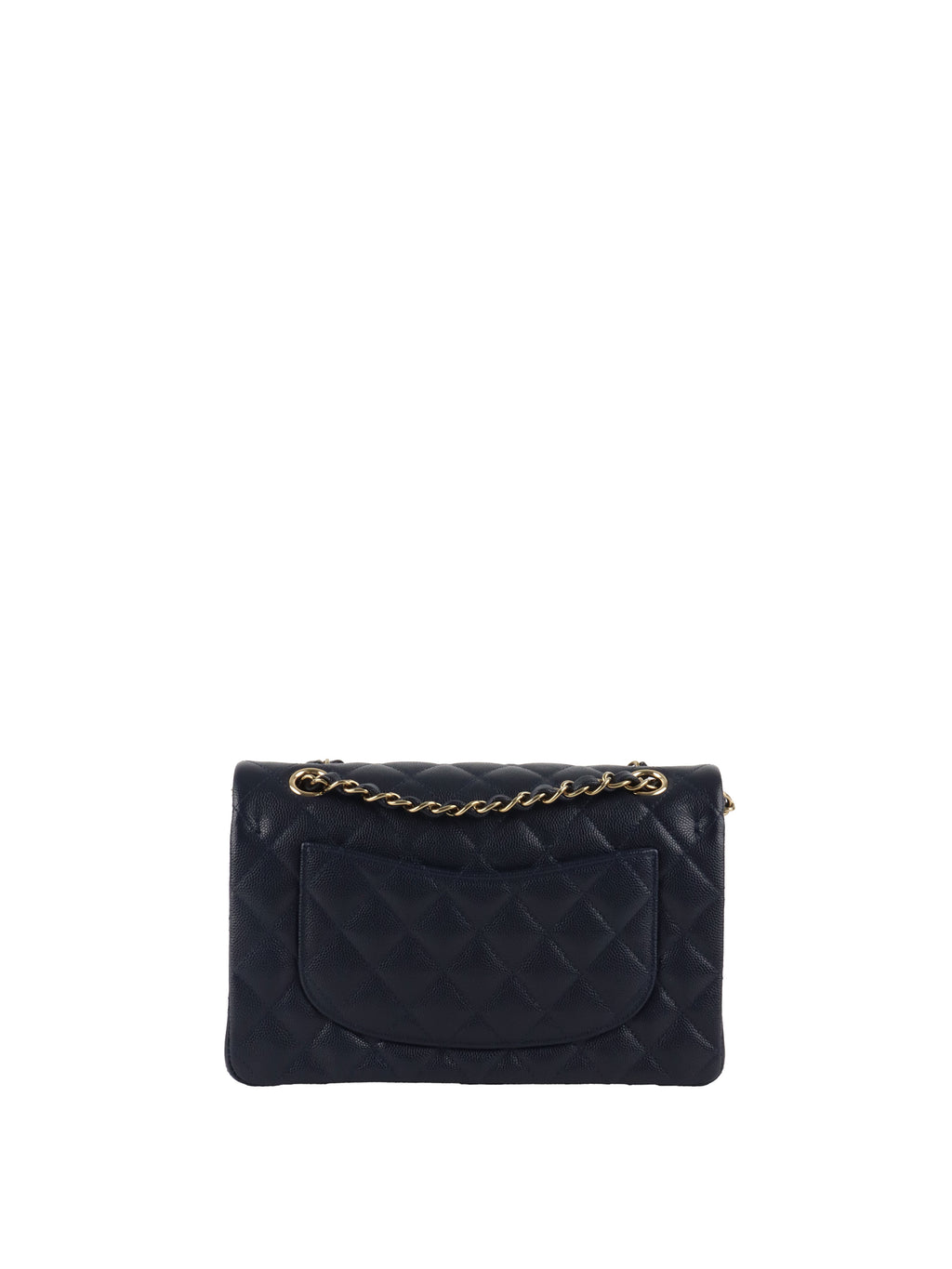 Chanel Small Navy Caviar Classic Flap LGHW.