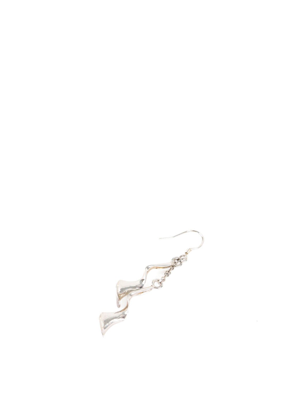 Tiffany & Co Siver Double Orchid Drop Twist Earrings