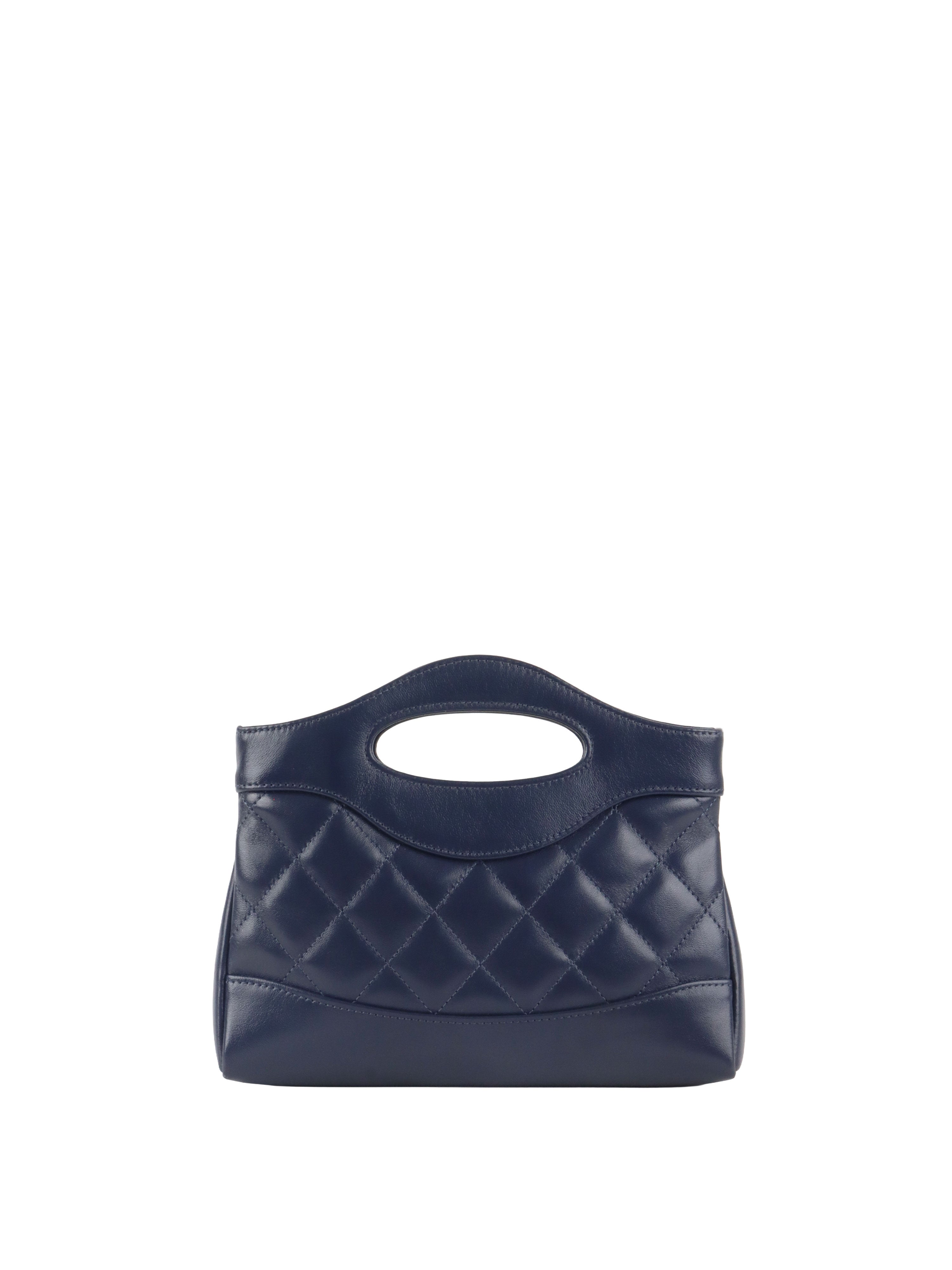Chanel Nano 31 Navy Quilted Lambskin Bag LGHW.