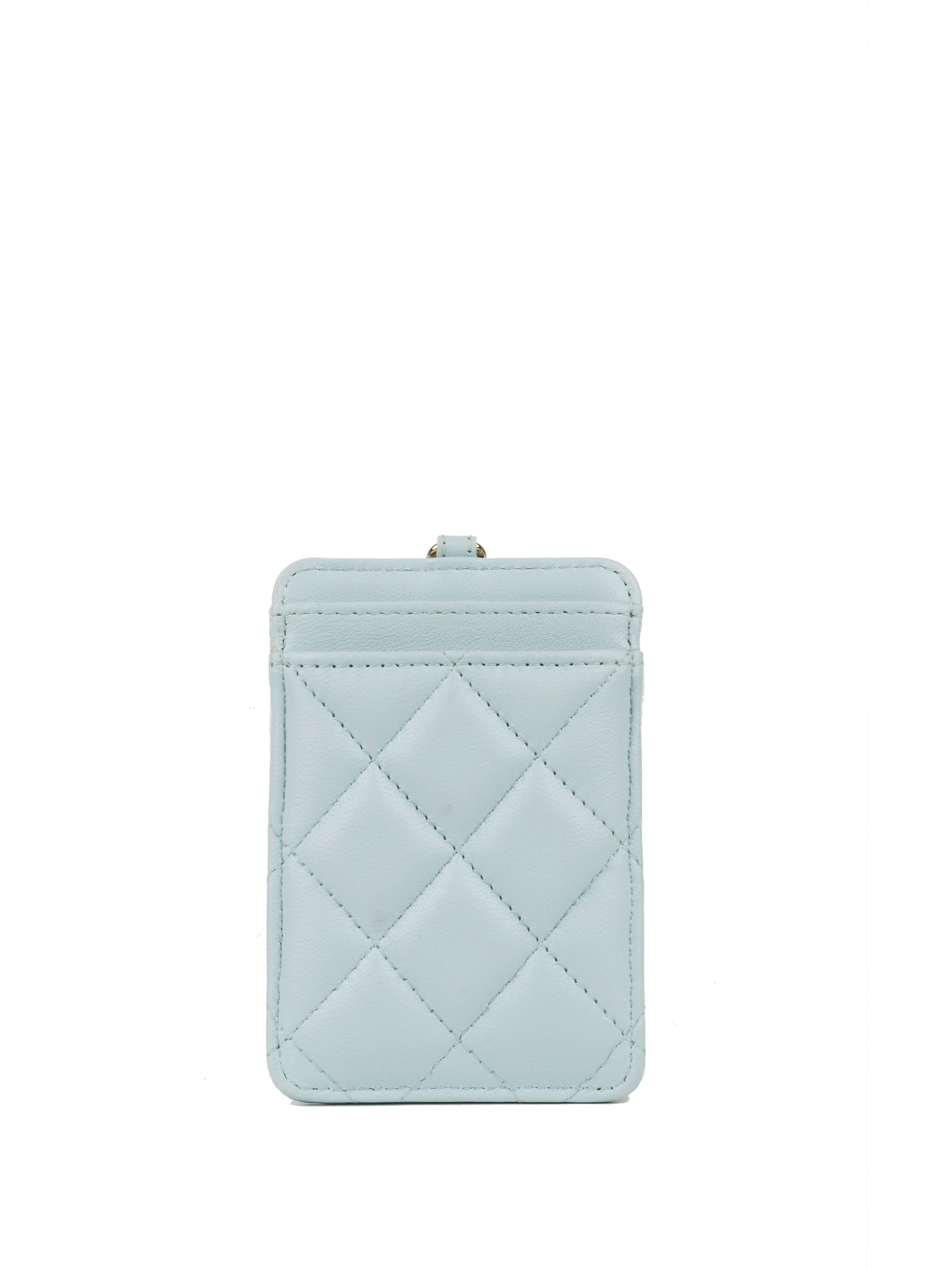 Chanel blue card online holder