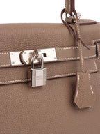 Hermes Etoupe Kelly 28 in Togo leather PHW.