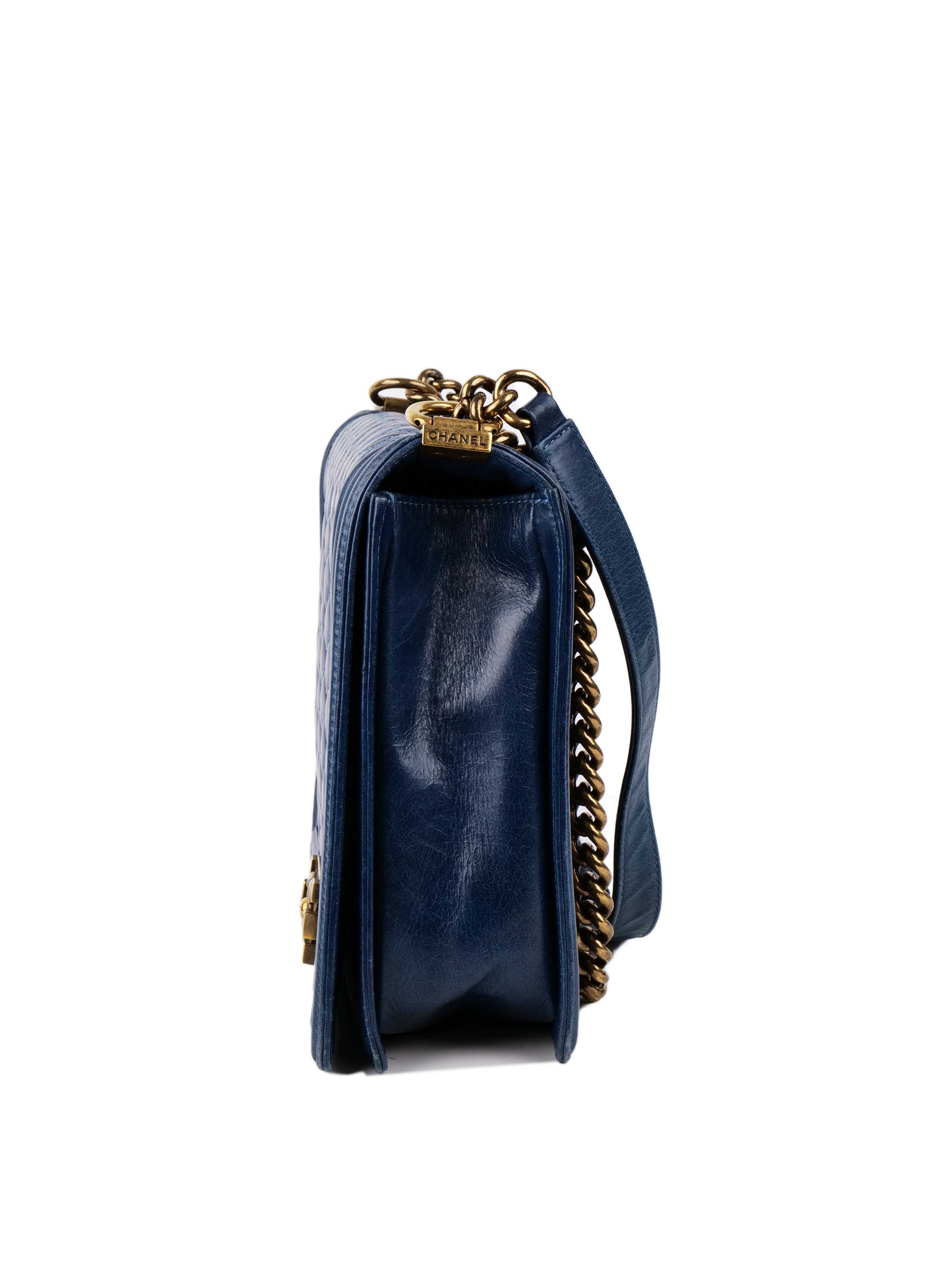 Chanel Jumbo Blue Boy Bag.