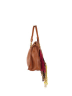 Chloe Marcie Medium Fringed Leather Tote Tan
