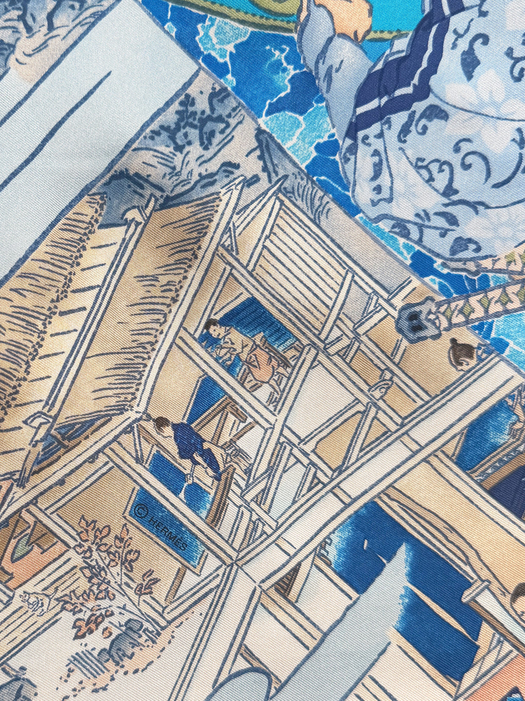Hermes Les Artisans d'Hermes 2020 Akira Yamaguchi Scarf