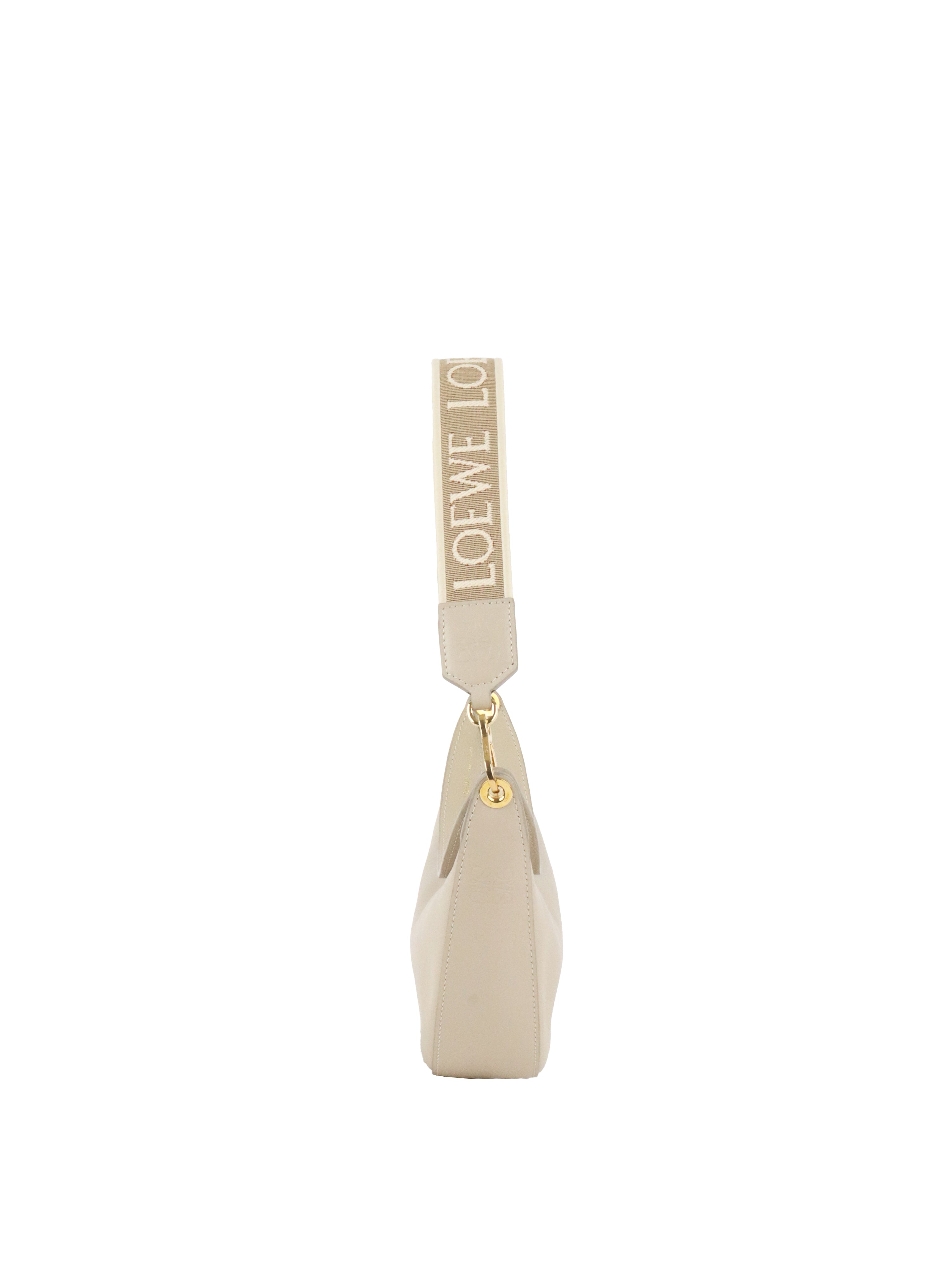 Loewe Small Light Oat Luna Leather Hobo Bag