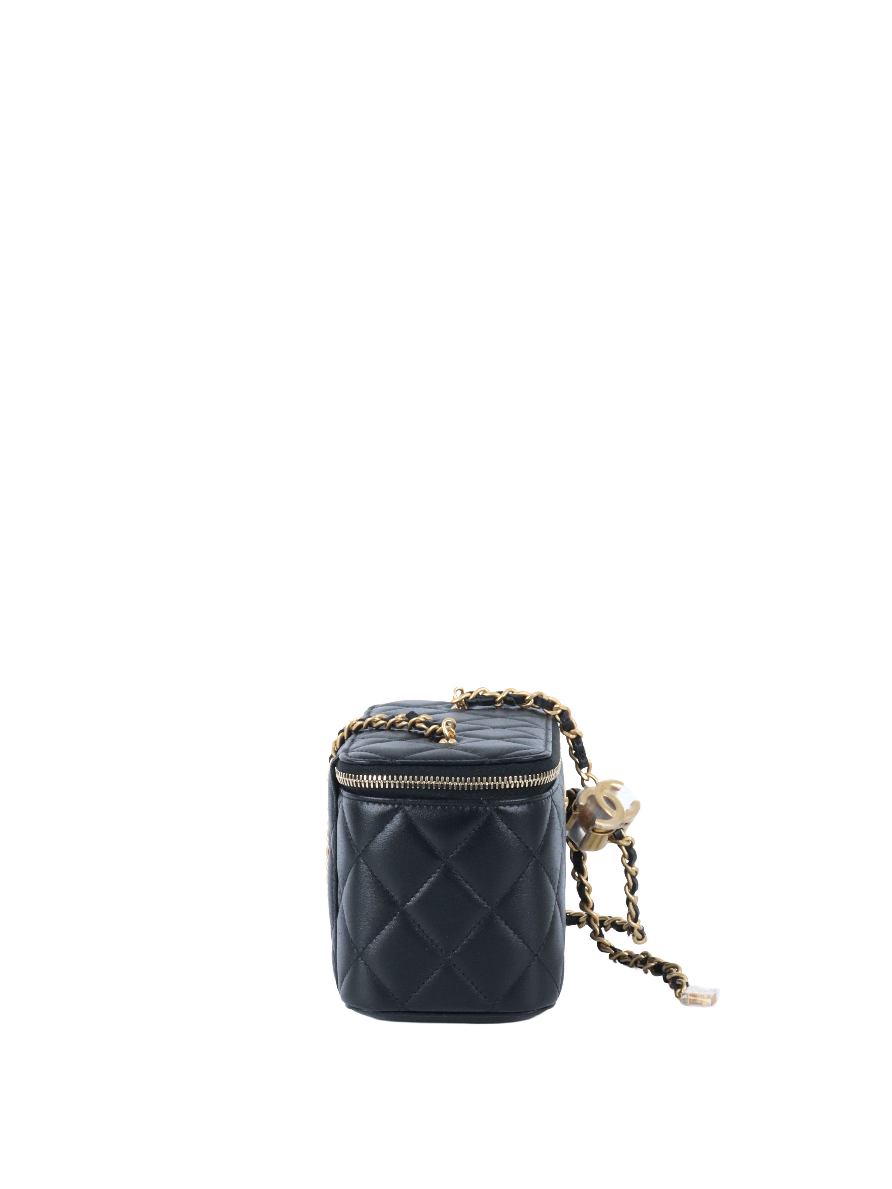 Chanel Lambskin Quilted Small Vanity Case
