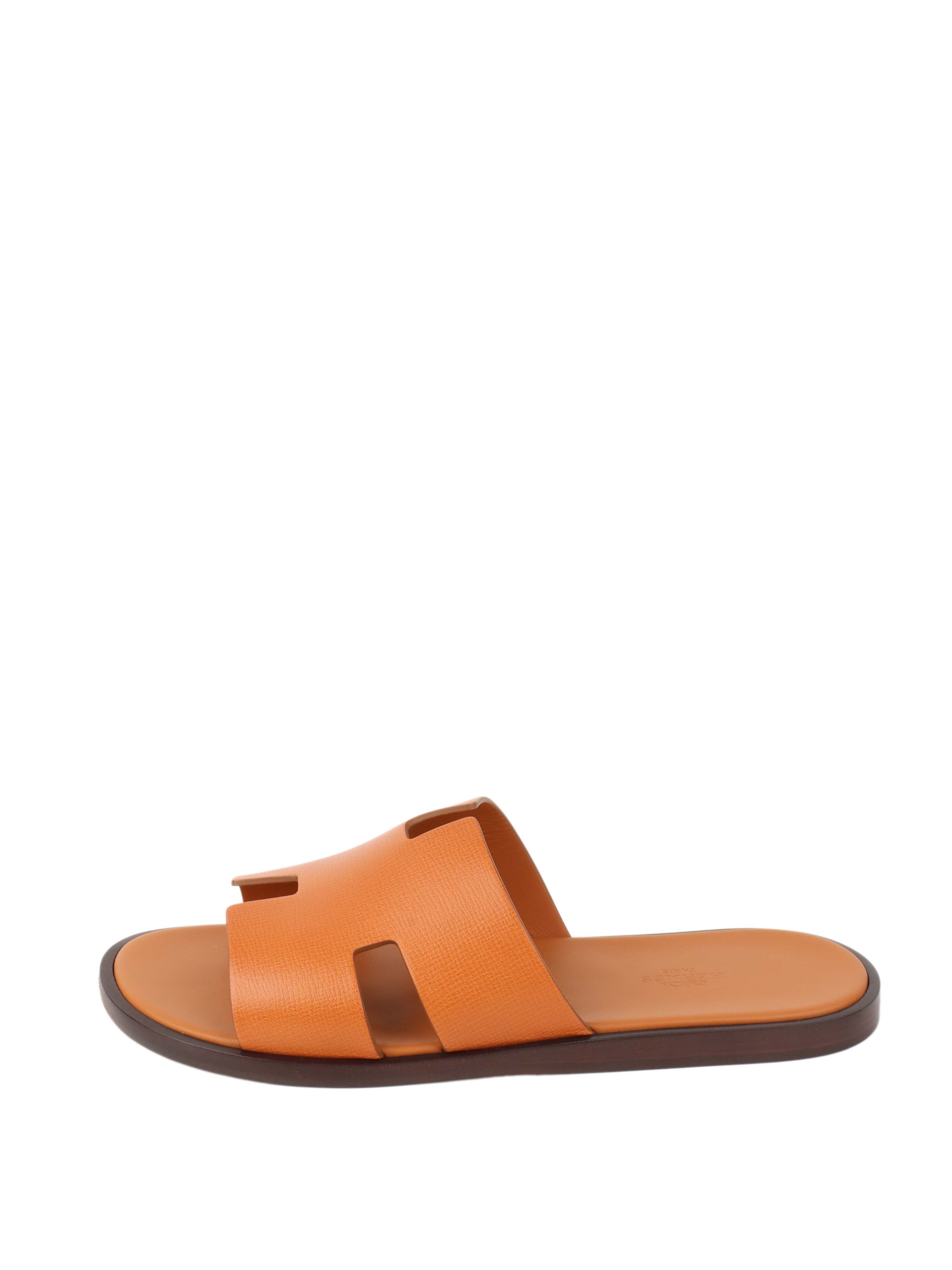 Hermes Marron Glaise Izmir Sandals.