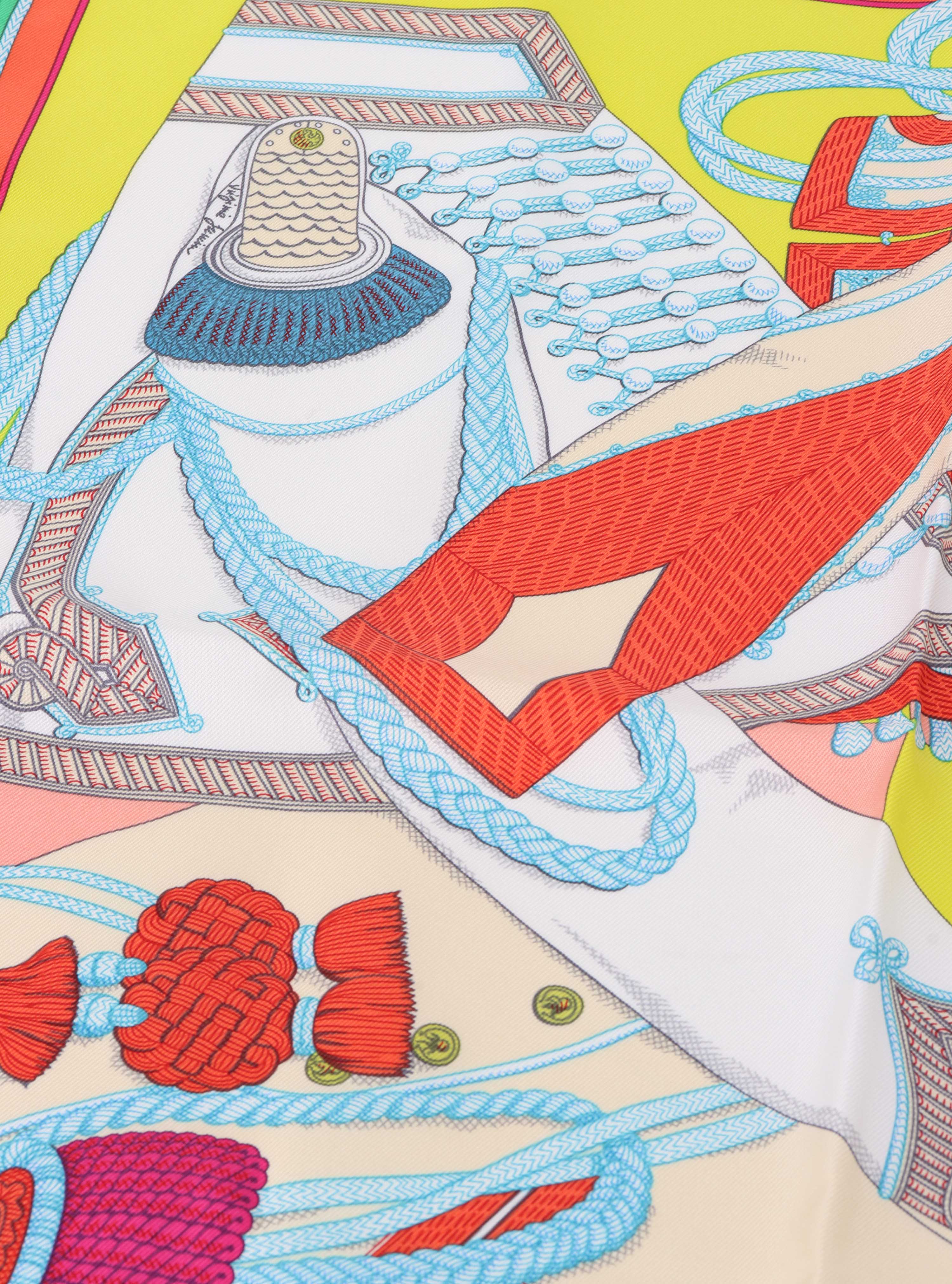 Hermes Zouaves Et Dragons Wash Scarf.