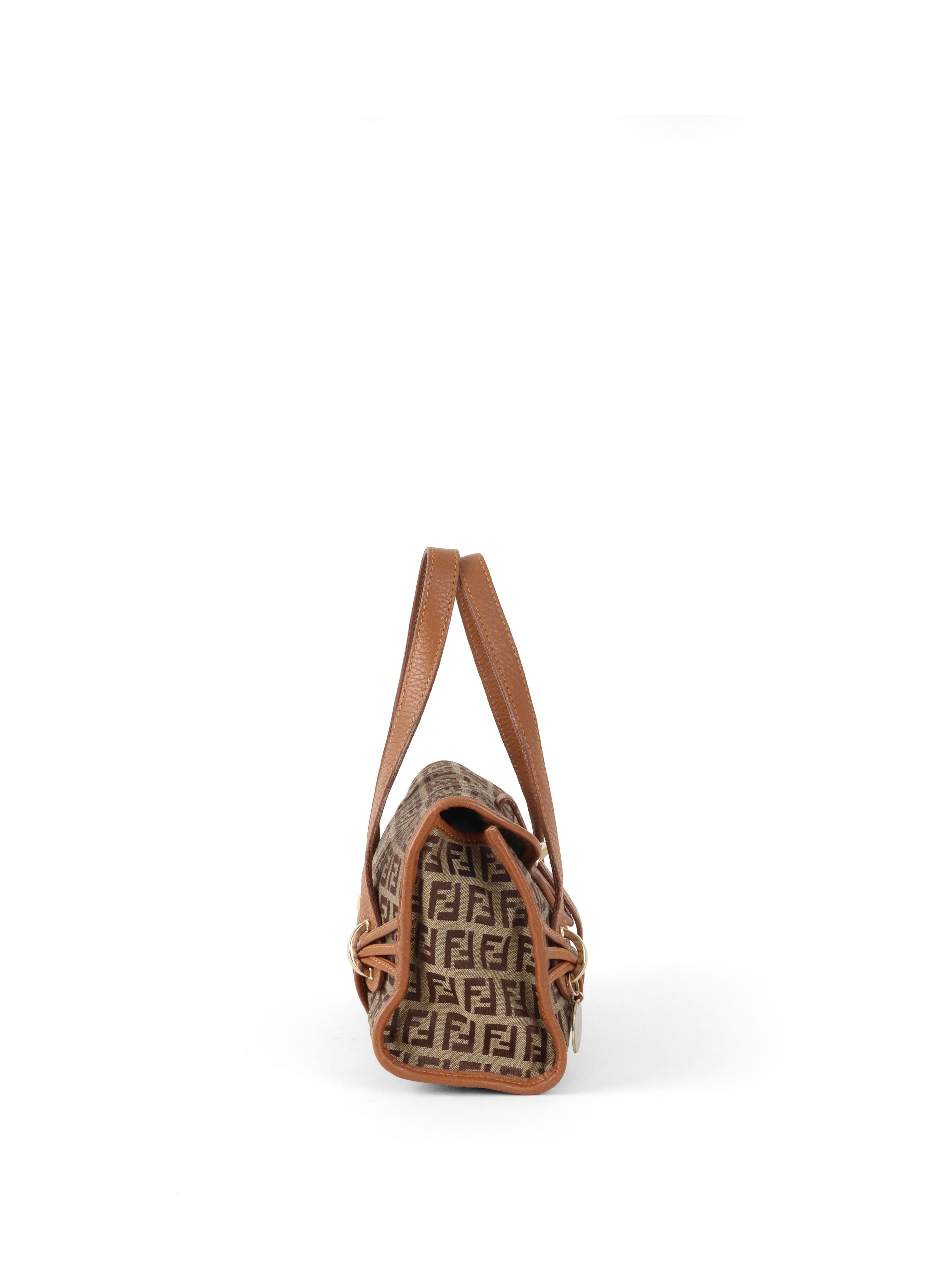 Fendi Zucchino FF Top Handle Bag.