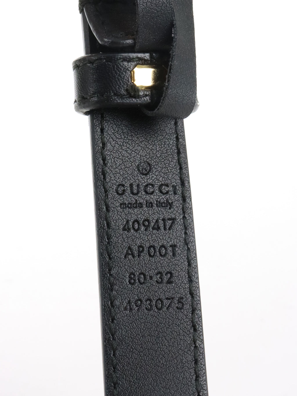 Gucci GG Black Thin Belt
